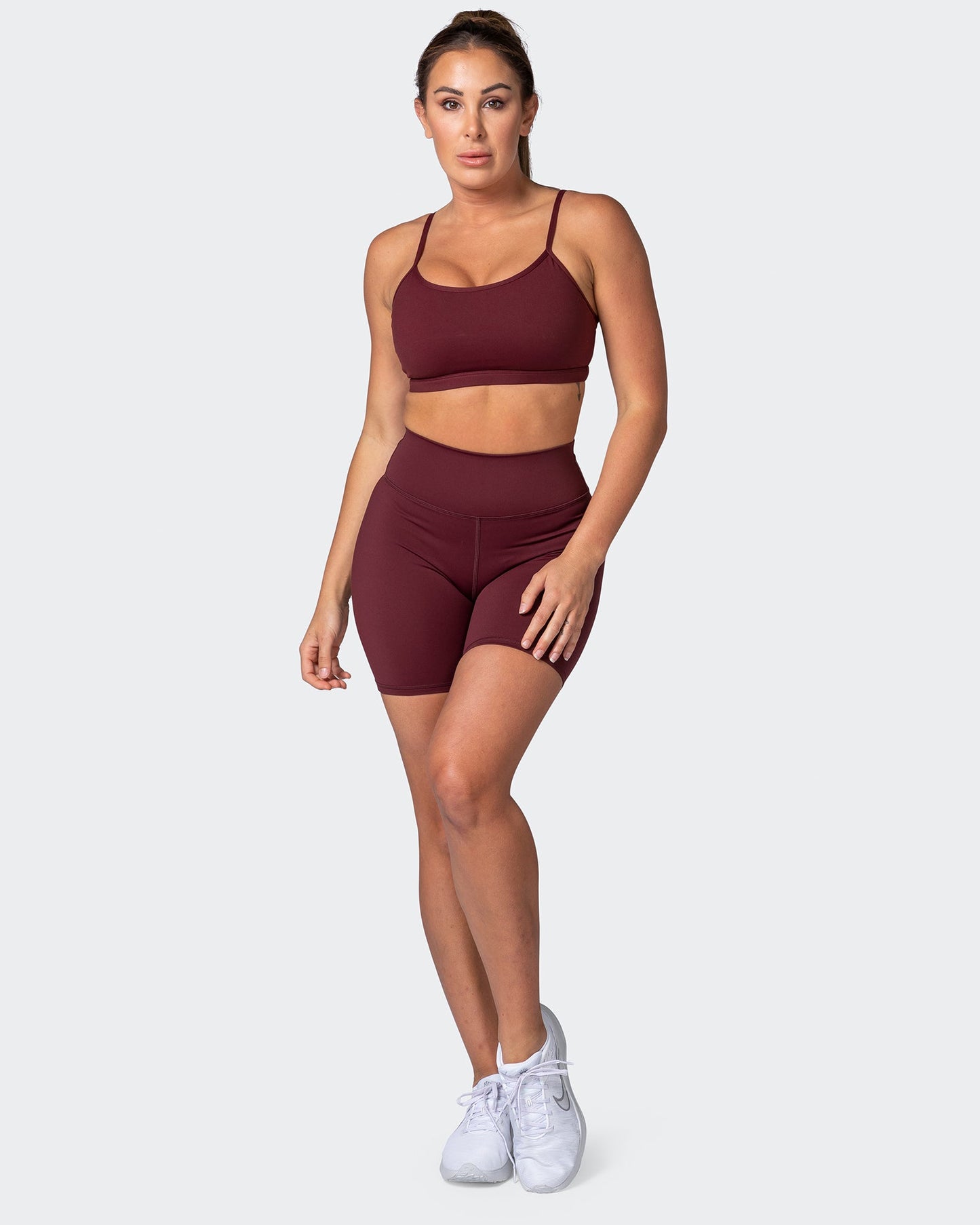 Motion Bike Shorts - Dark Plum-Shorts-XXS-MNAPPRL21207-MNAPPRL21207-7-Muscle Nation