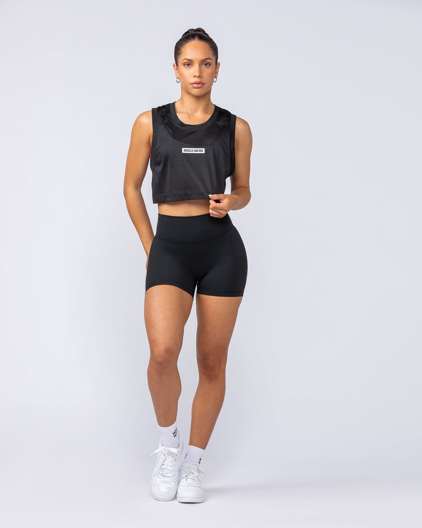 Swift Cropped Training Tank - Black-Singlets & Tanks-XXS-112448BLK-XXS-MNAPPRL33559-5-Muscle Nation
