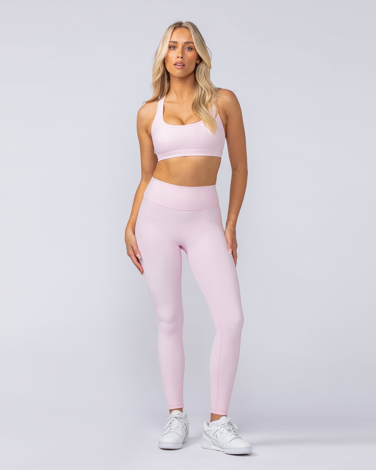 Drew Rib Bra - Baby Pink-Sports Bras-XXS-112499BPNK-XXS-MNAPPRL34009-6-Muscle Nation