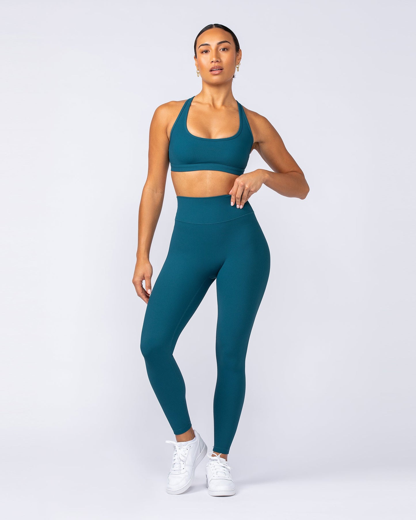 Drew Rib Bra - Dark Marine-Sports Bras-XXS-112499DRKMRN-XXS-MNAPPRL34027-6-Muscle Nation