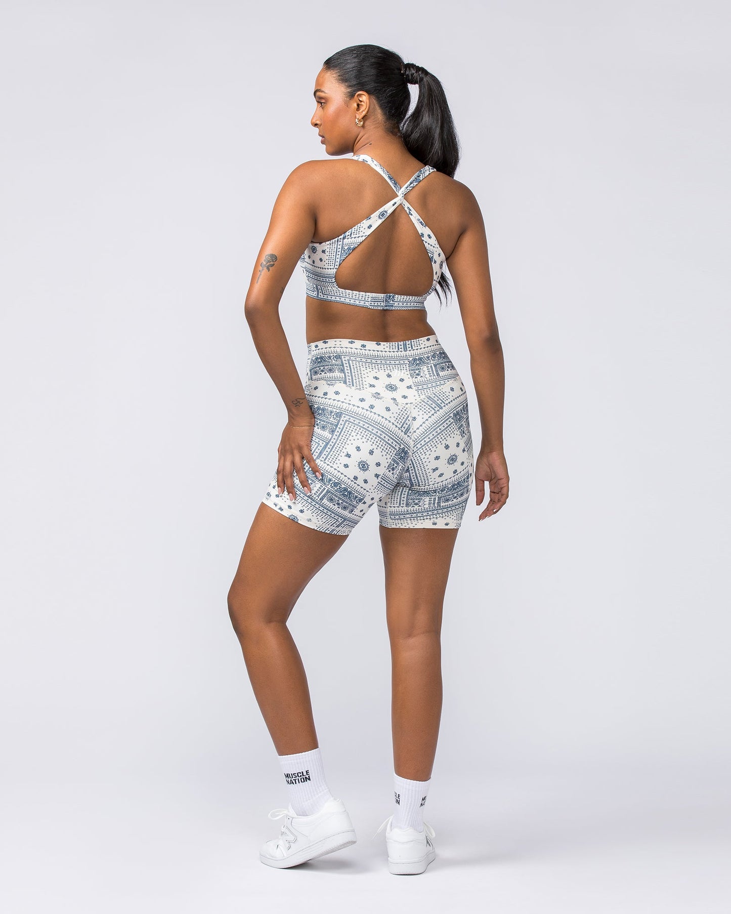 Zero Rise Everyday Midway Shorts - Sahara Paisley Print-Shorts-XXS-112308SAHAPAISL-XXS-MNAPPRL26695-6-Muscle Nation