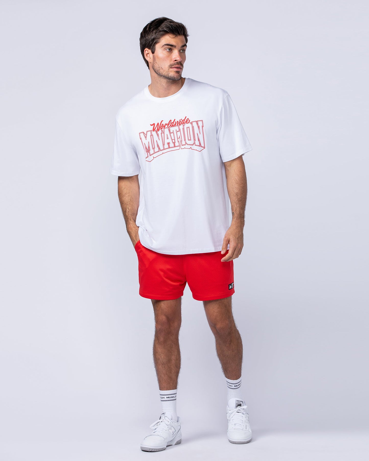 Lay Up 3.5" Shorts - Chilli-Shorts-S-112462CHIL-S-MNAPPRL35389-6-Muscle Nation