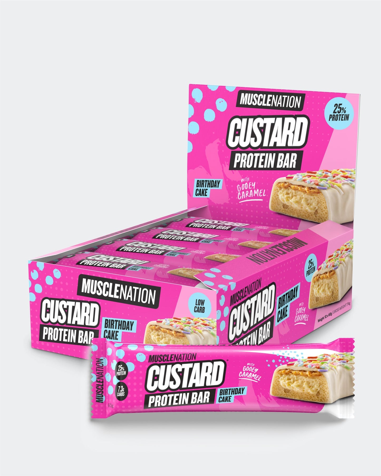 CUSTARD Protein Bar - Birthday Cake - Box of 12