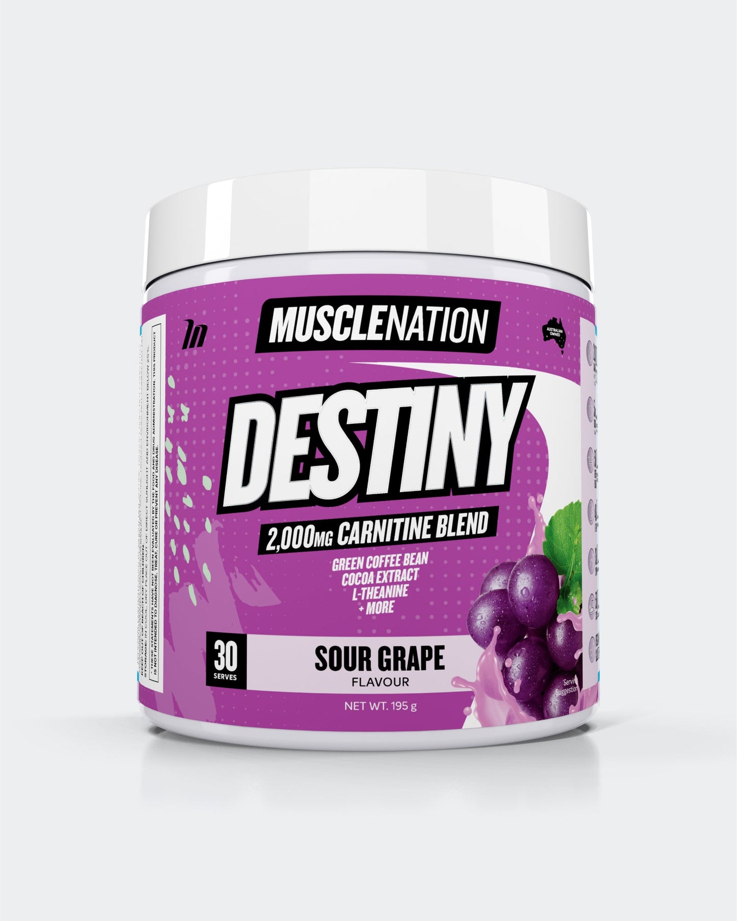 DESTINY Pre Workout Burn - Sour Grape - 30 serves