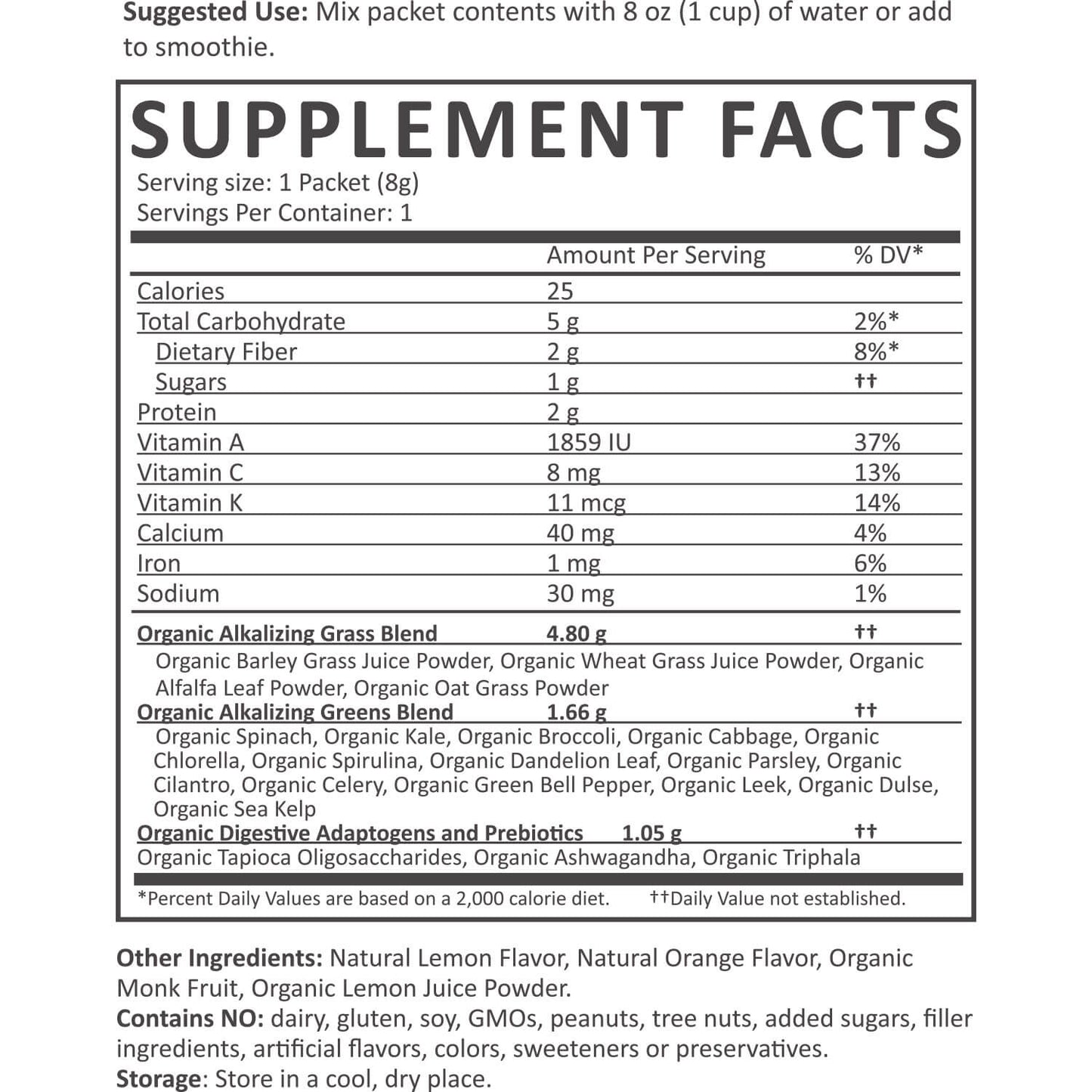 Greens Powder Nutrition Facts supplement-facts citrus_1