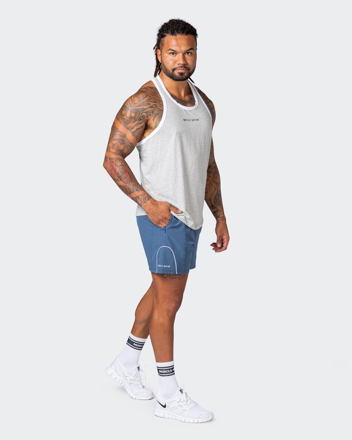 Deuce Training Shorts - Denim Blue-Shorts-S-082223DMNBLU-S-MNAPPRL17893-7-Muscle Nation