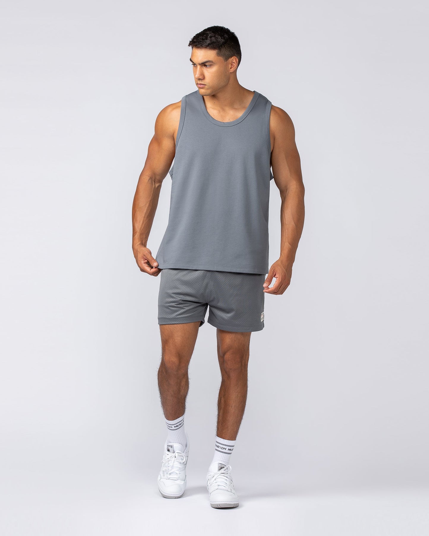 Lee Lem Lay Up 3.5" Shorts - Platinum Grey-Shorts-S-022544PLGREY-S-MNAPPRL40975-7-Muscle Nation