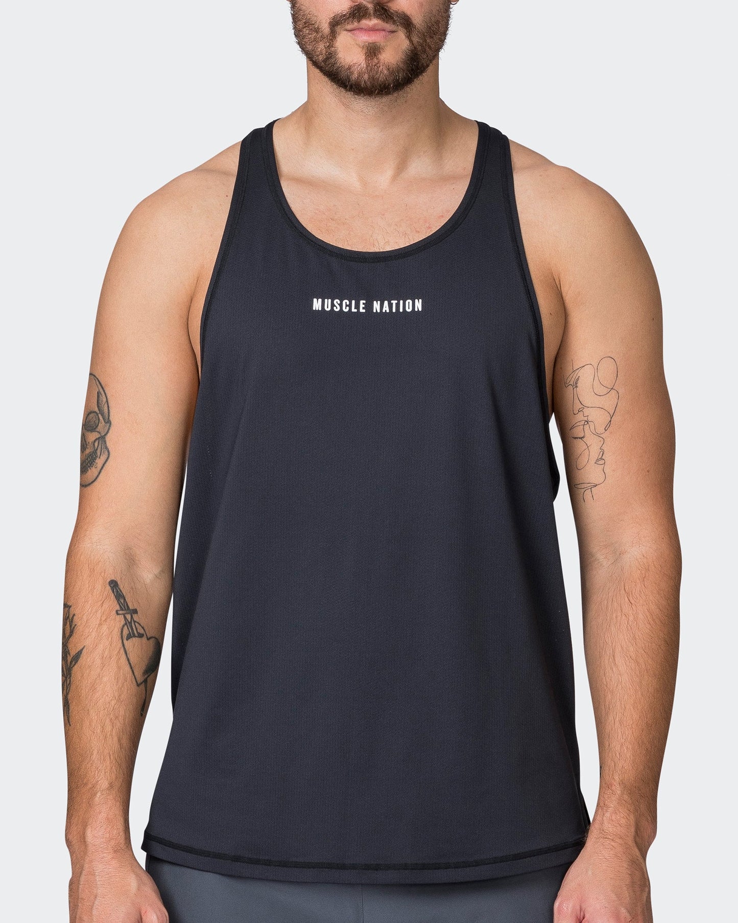 Mesh Y Back Singlet - Black-Singlets & Tanks-S-072344BLK-S-MNAPPRL25597-8-Muscle Nation