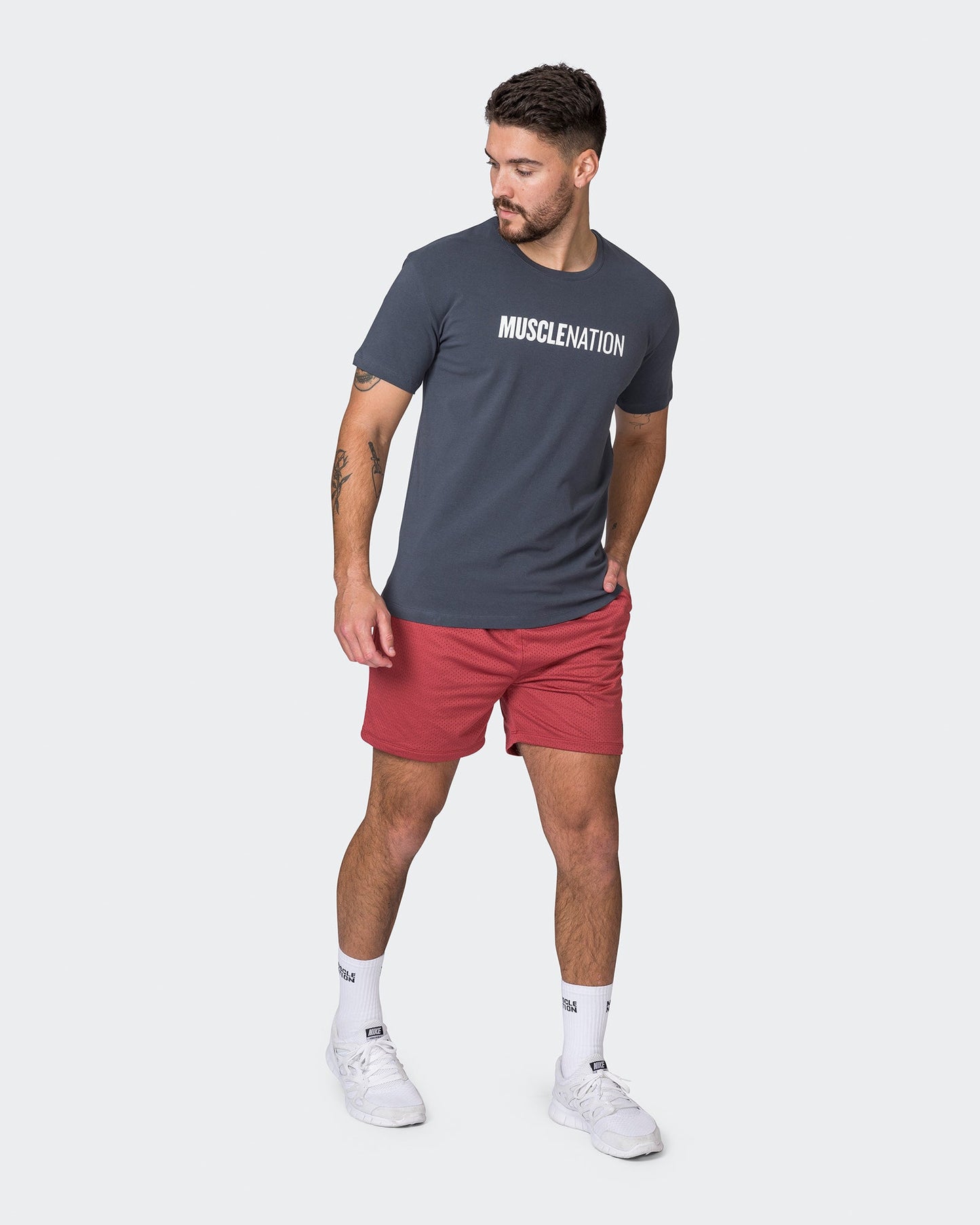 Lay Up 5" Shorts - Dusty Red-Shorts-S-072311DTSYRD-S-MNAPPRL25506-7-Muscle Nation