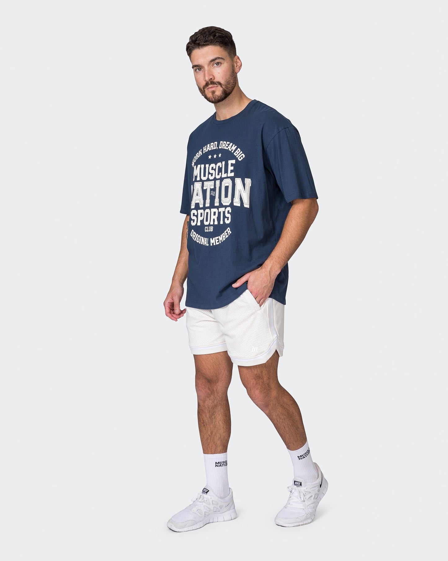 Mens 5" Basketball Shorts - Travertine-Shorts-S-072312TRAV-S-MNAPPRL25513-7-Muscle Nation