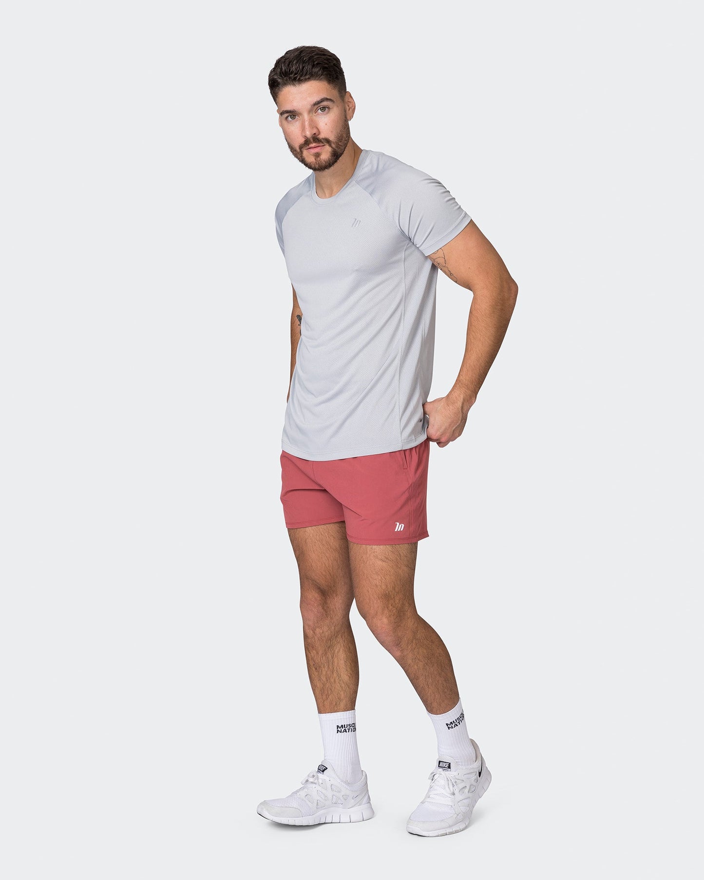 New Heights 4" Shorts - Dusty Red-Shorts-S-072309DTSYRD-S-MNAPPRL25457-7-Muscle Nation