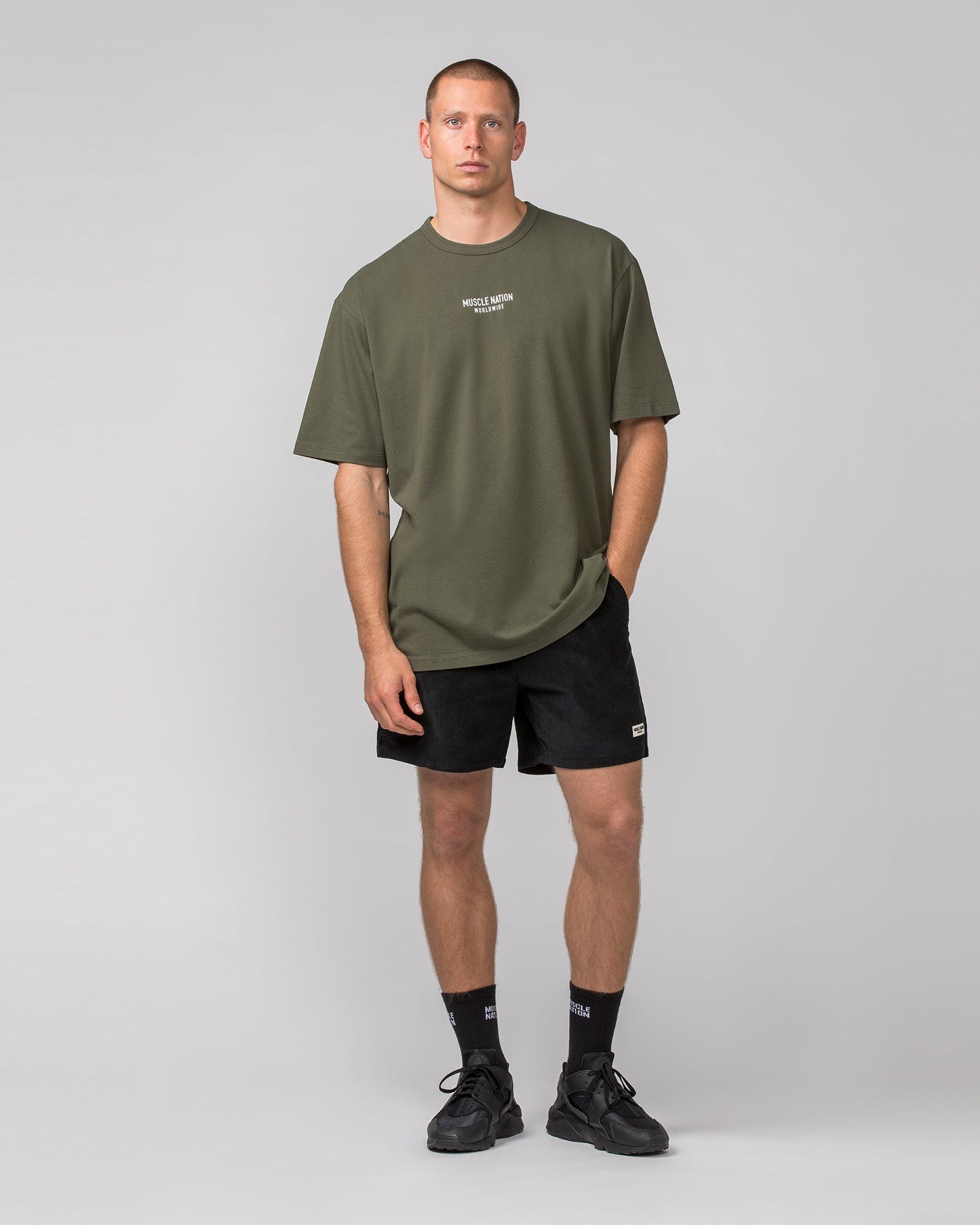 Daily Corduroy 5" Shorts - Black-Shorts-S-042347BLK-S-MNAPPRL24175-6-Muscle Nation