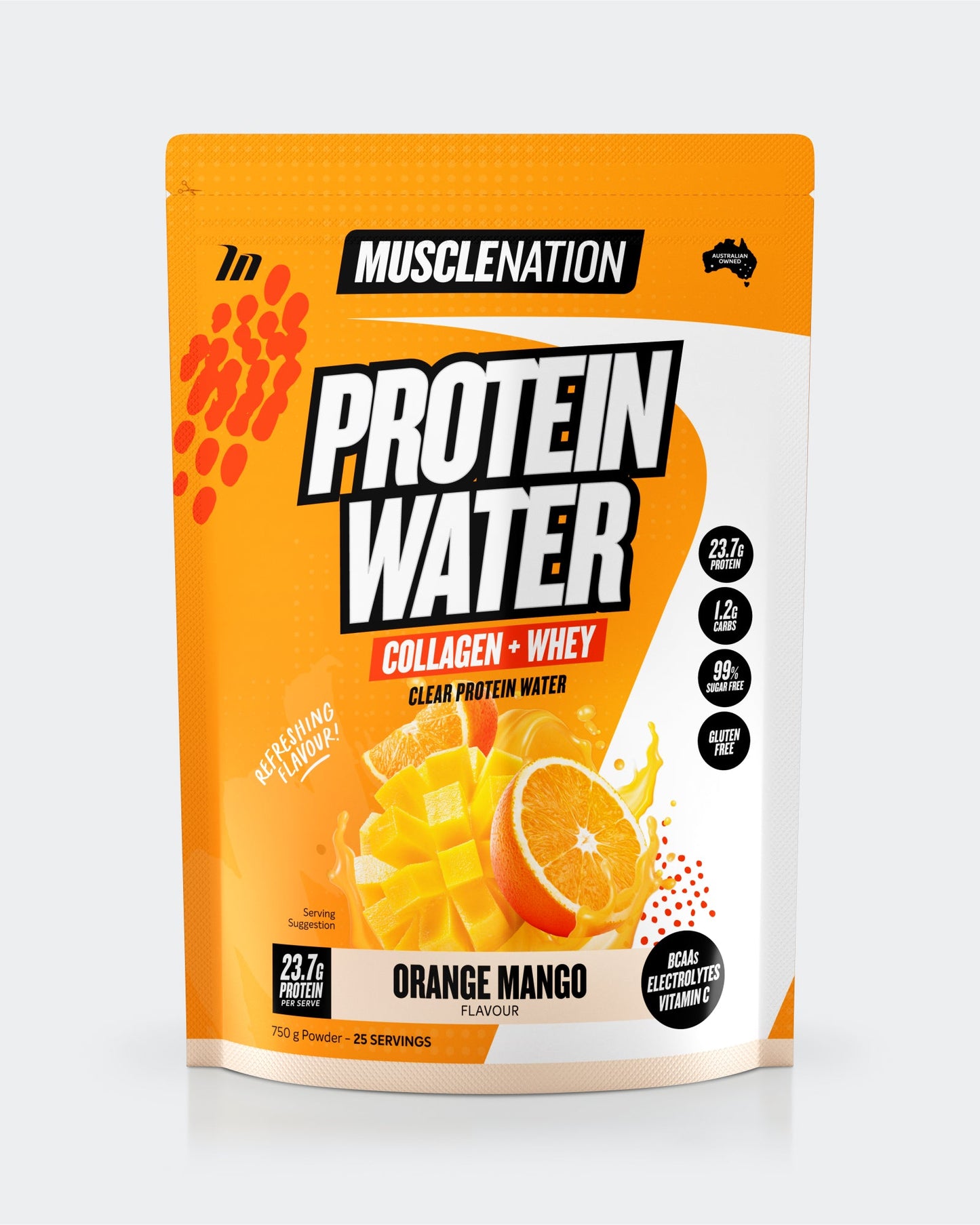PROTEIN WATER - Orange Mango - 25 serves 750g-Protein Waters-MNSUPPS0332-9359054001305-1-Muscle Nation