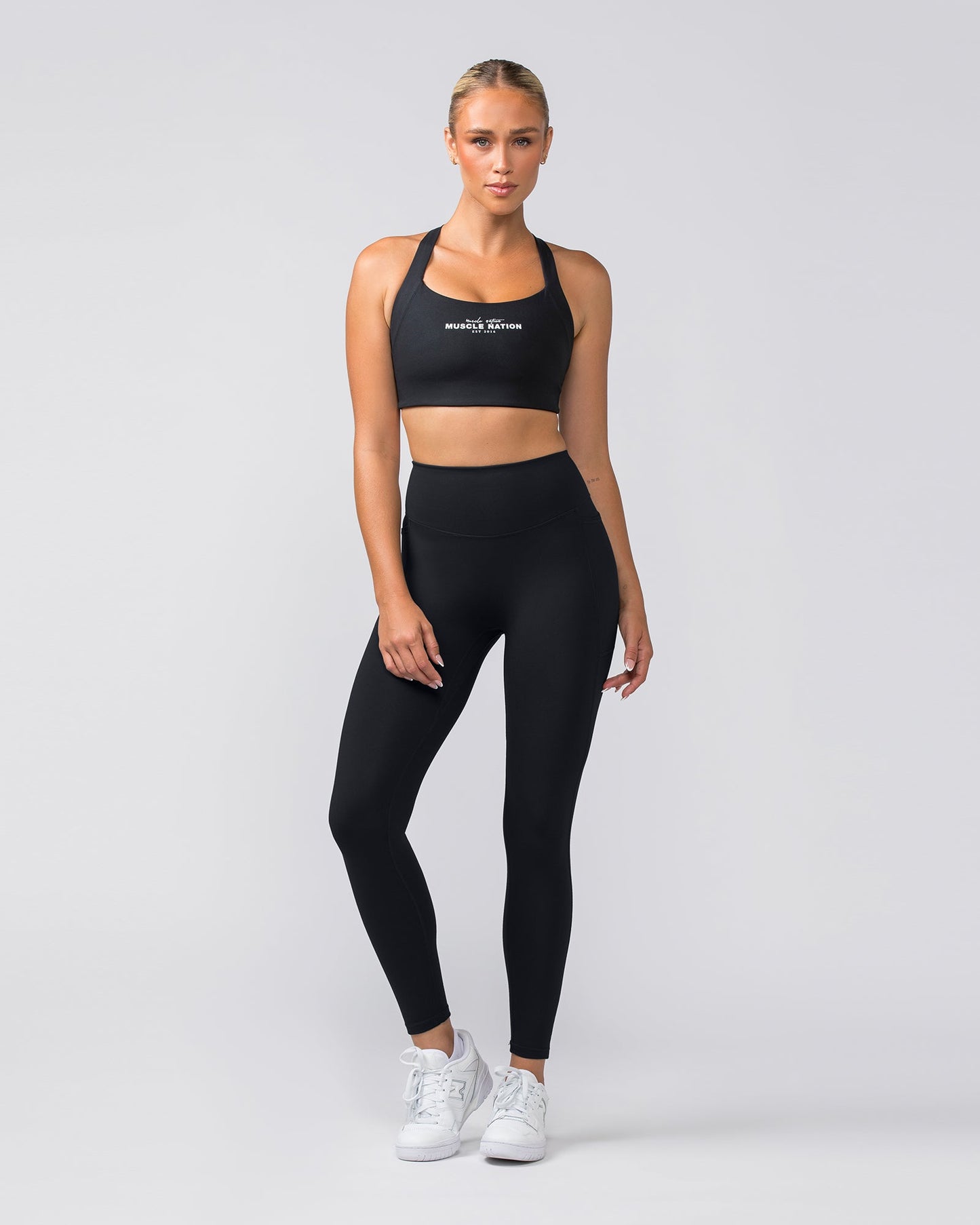 Staple Bra - Black-Sports Bras-XXS-022449BLK-XXS-MNAPPRL29625-5-Muscle Nation