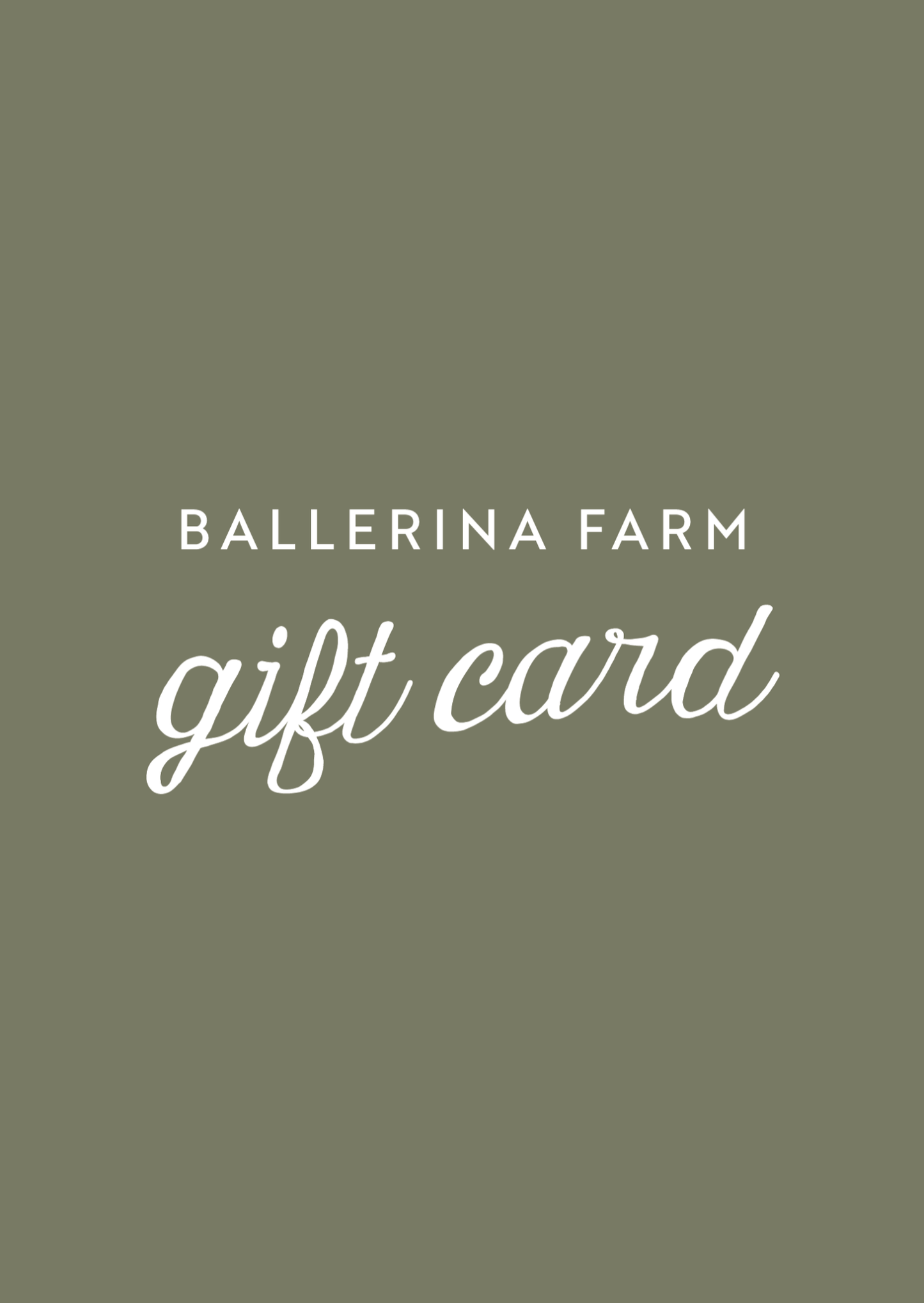 Ballerina Farm E - Gift Card - Ballerina Farm