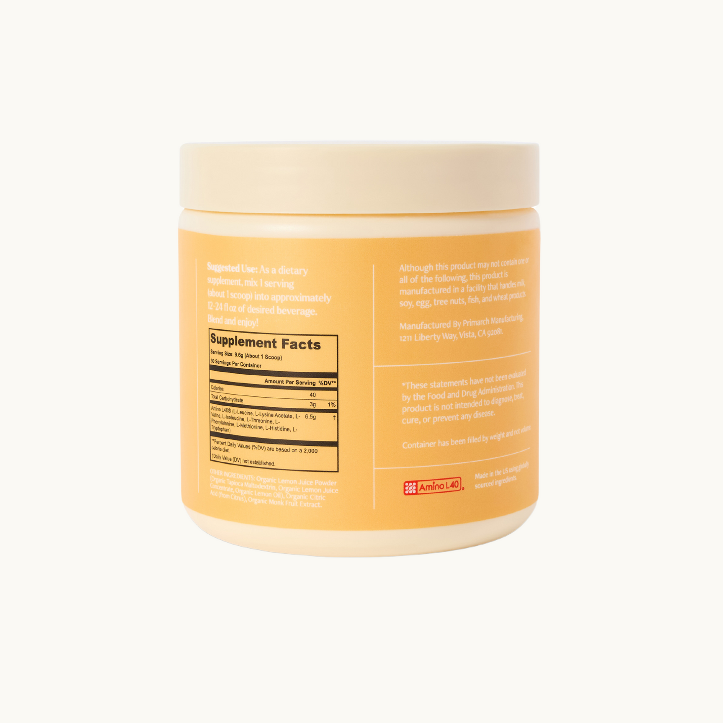 Essential Amino Acids Lemon Water