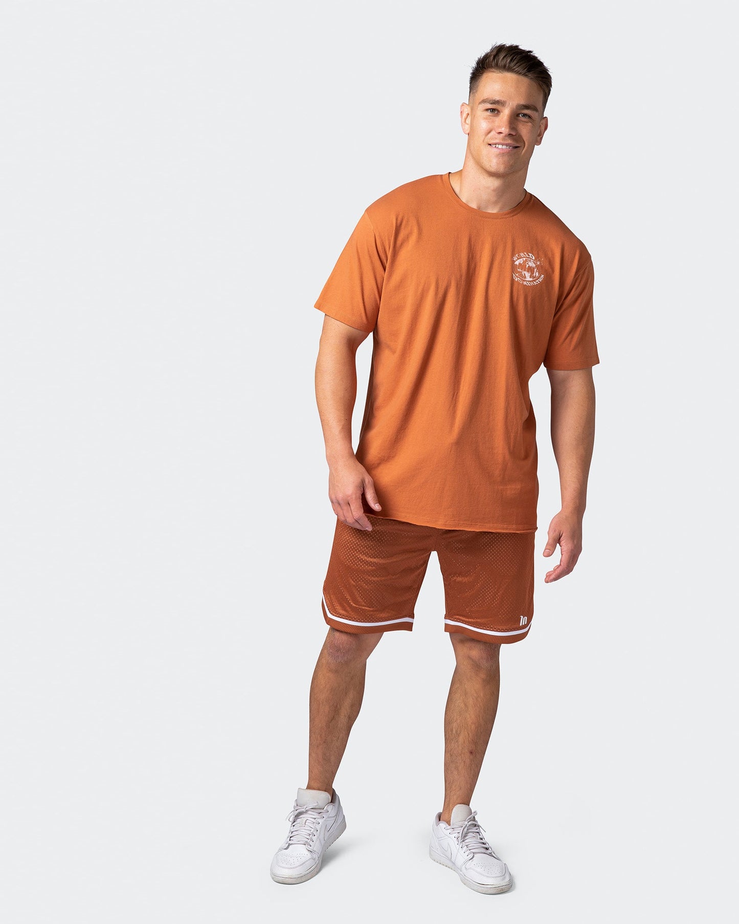 8" Basketball Shorts - Sandstone-Shorts-S-072210SNDSTN-S-MNAPPRL16773-7-Muscle Nation