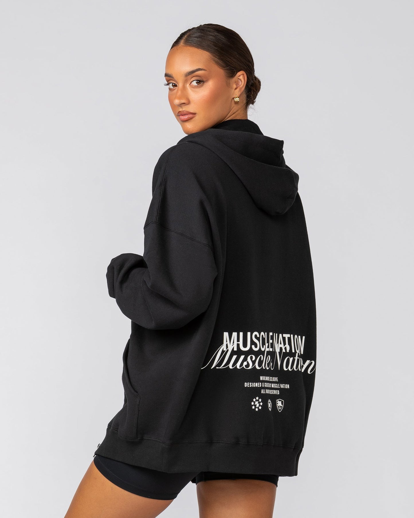 MN Classic Zip Through - Black-Jumpers & Hoodies-XS-042506BLK-XS-MNAPPRL41769-9-Muscle Nation