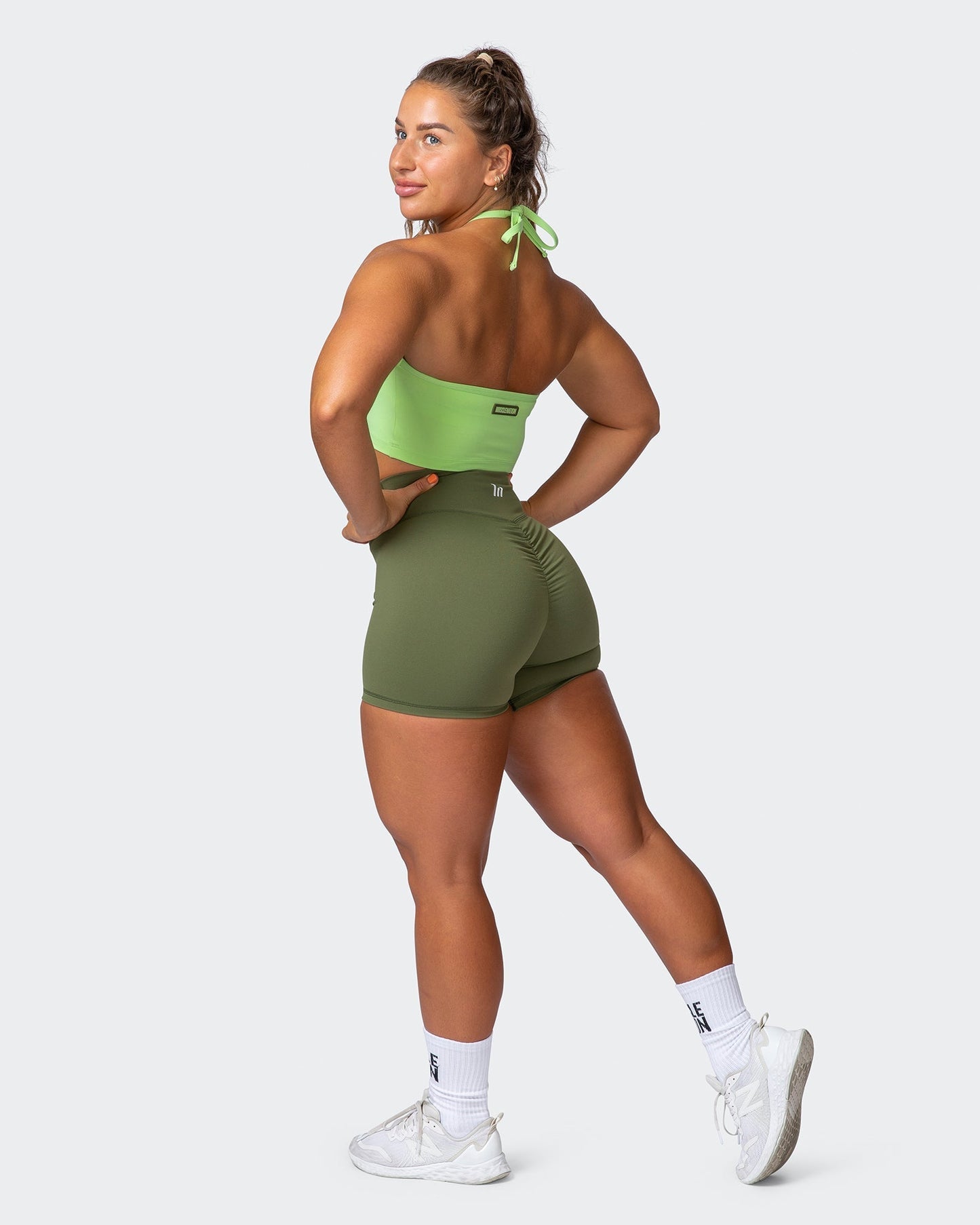 Shimmer Bra Tank Combo - Lime Flash-Sports Bras-XXS-012208LMFLSH-XXS-MNAPPRL13148-7-Muscle Nation
