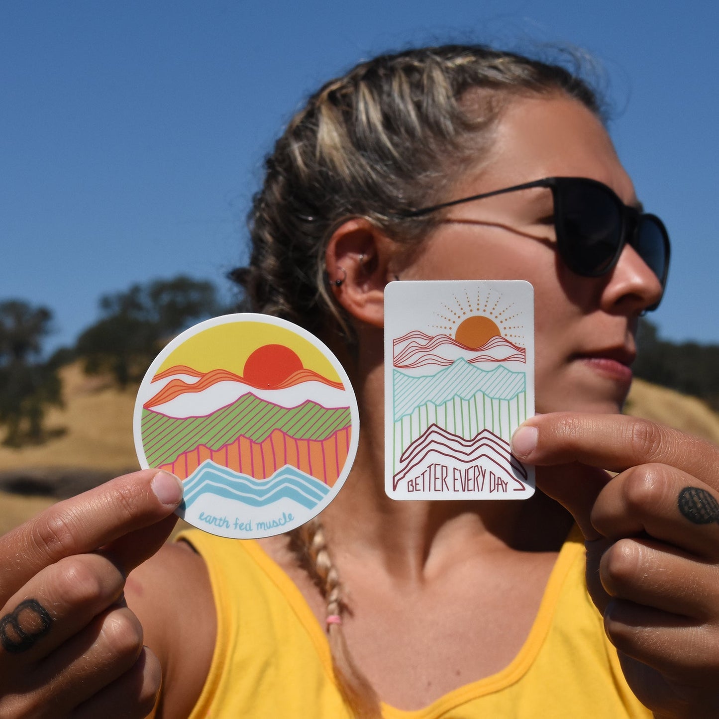 Earthy Circle Sticker