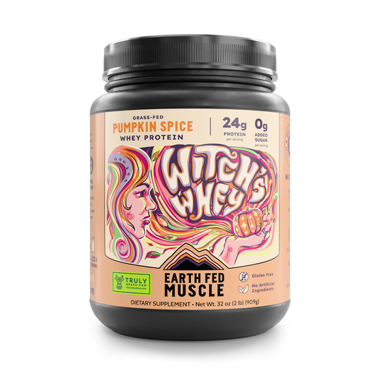 SEASONAL FLAVOR: WitchĄŻs Whey Pumpkin Spice Grass-Fed Whey Protein