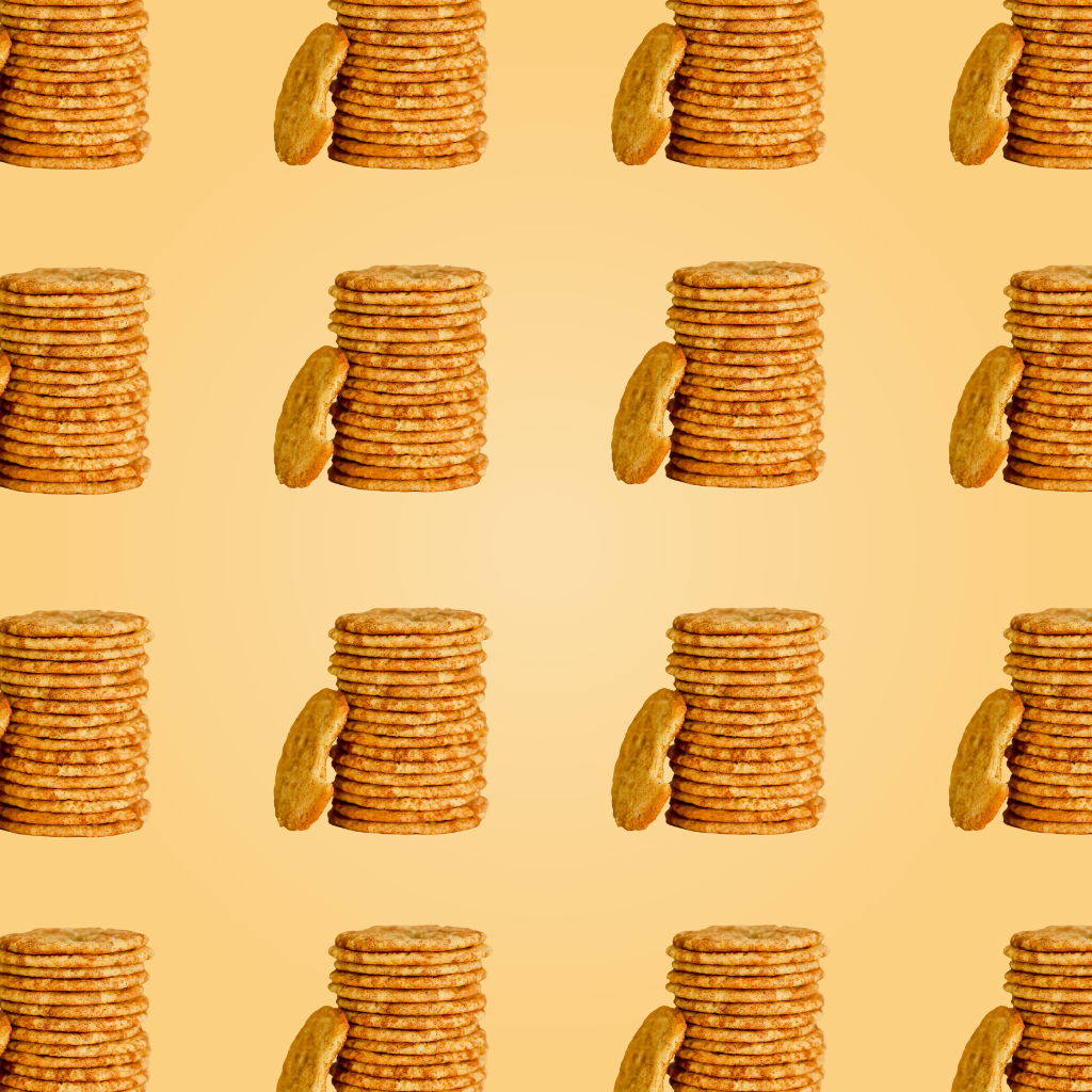 Snickerdoodle Protein Powder Cookies stacked.
