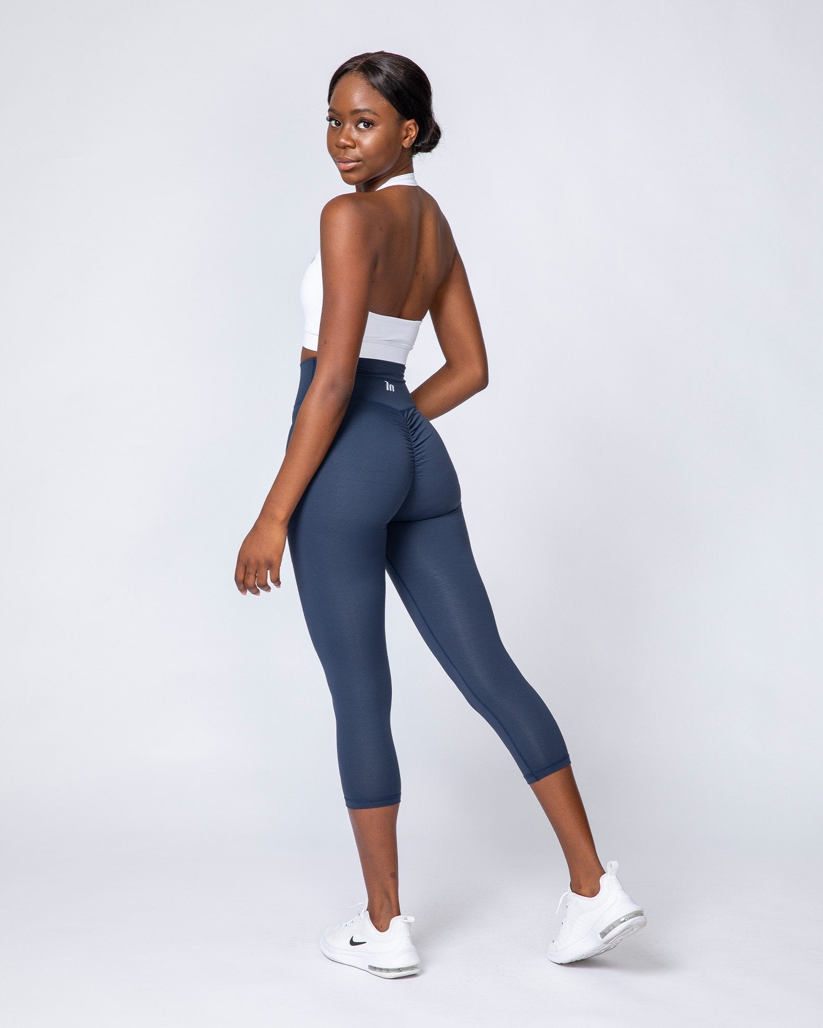 Signature Scrunch 7/8 Leggings - Navy-Leggings-XXS-MNAPPRL9830-MNAPPRL9830-2-Muscle Nation