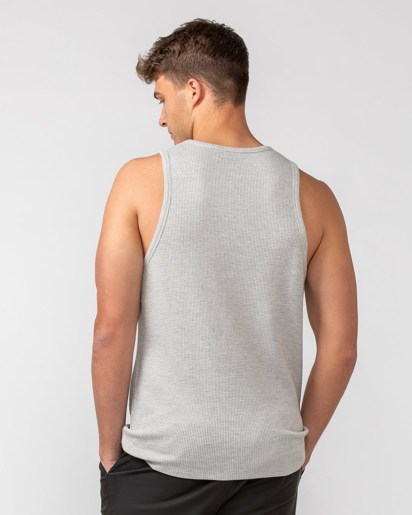 Waffle Tank - Grey Marl-Singlets & Tanks-S-082408GRYMRL-S-MNAPPRL32465-5-Muscle Nation
