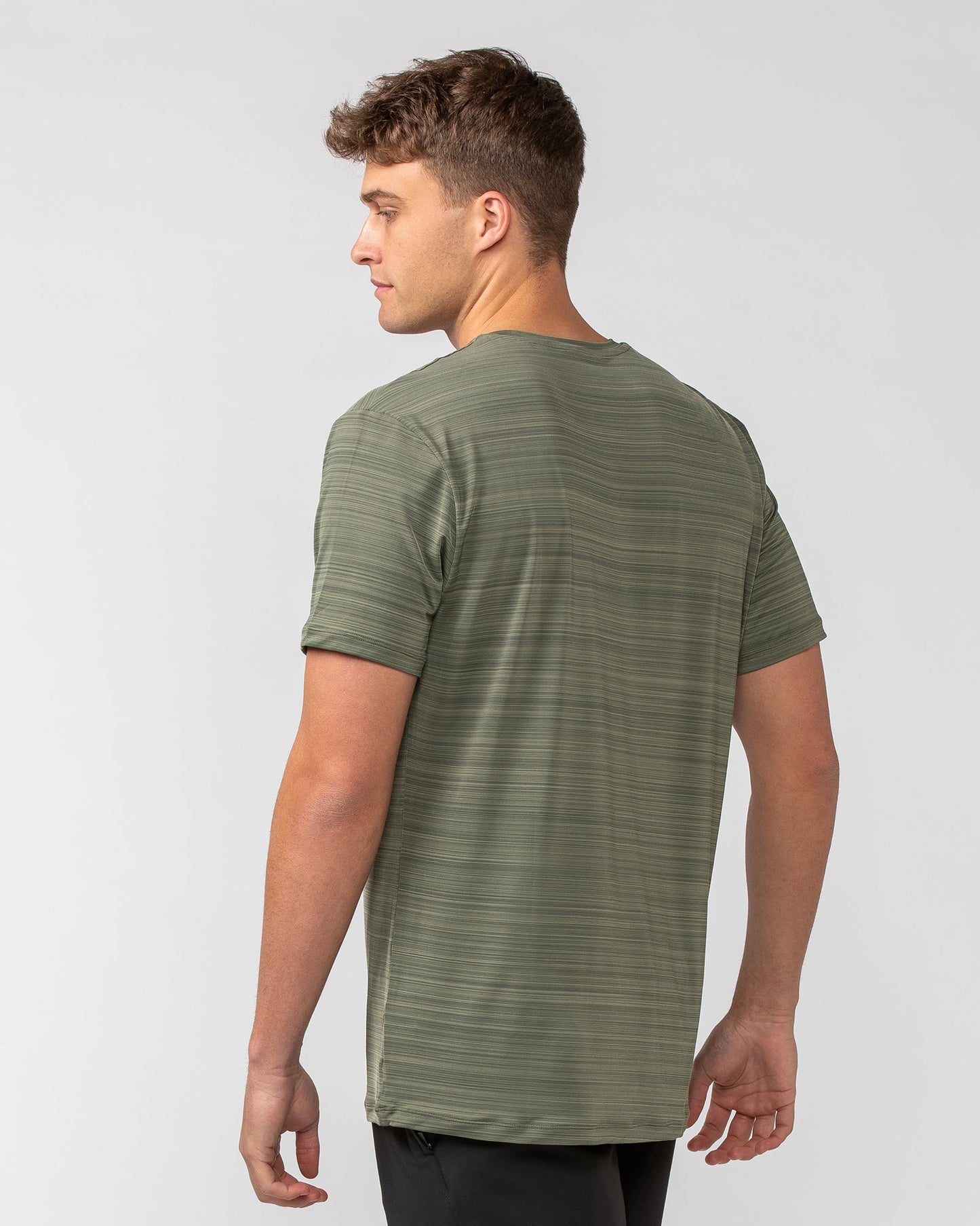 MN Active Running Tee - Dark Khaki-Tops-S-082439DKHAKI-S-MNAPPRL32607-3-Muscle Nation
