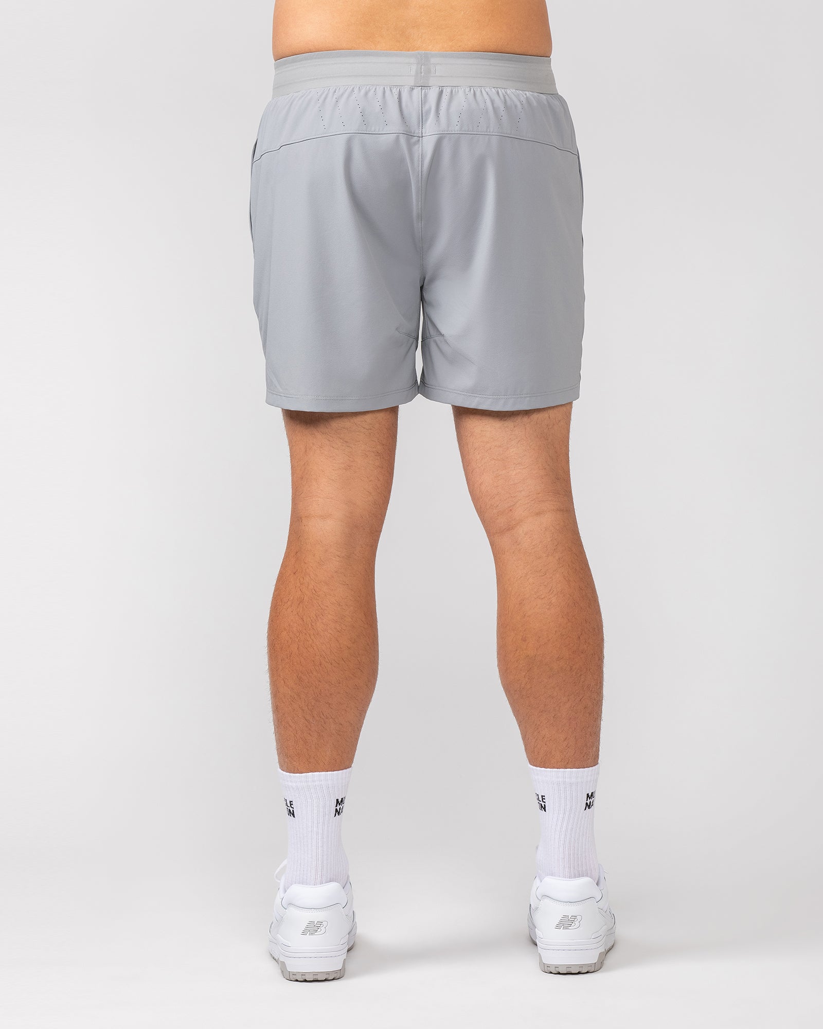 On Repeat Training 5" Shorts - Jet Grey-Shorts-S-082410JETGRY-S-MNAPPRL32537-8-Muscle Nation