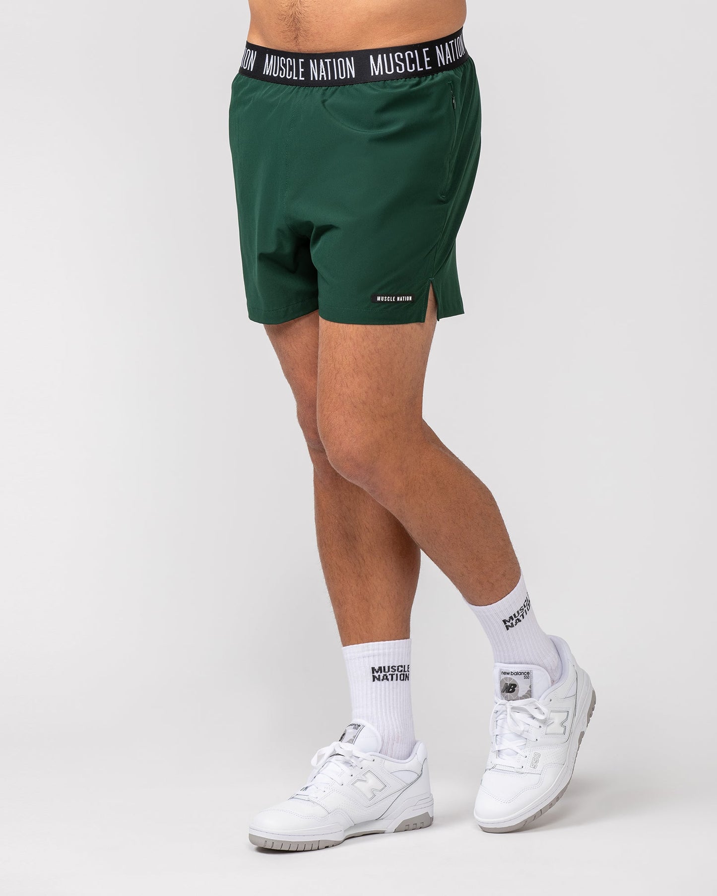 Level Up Training 4" Shorts - Pine-Shorts-S-082434PINE-S-MNAPPRL32551-3-Muscle Nation