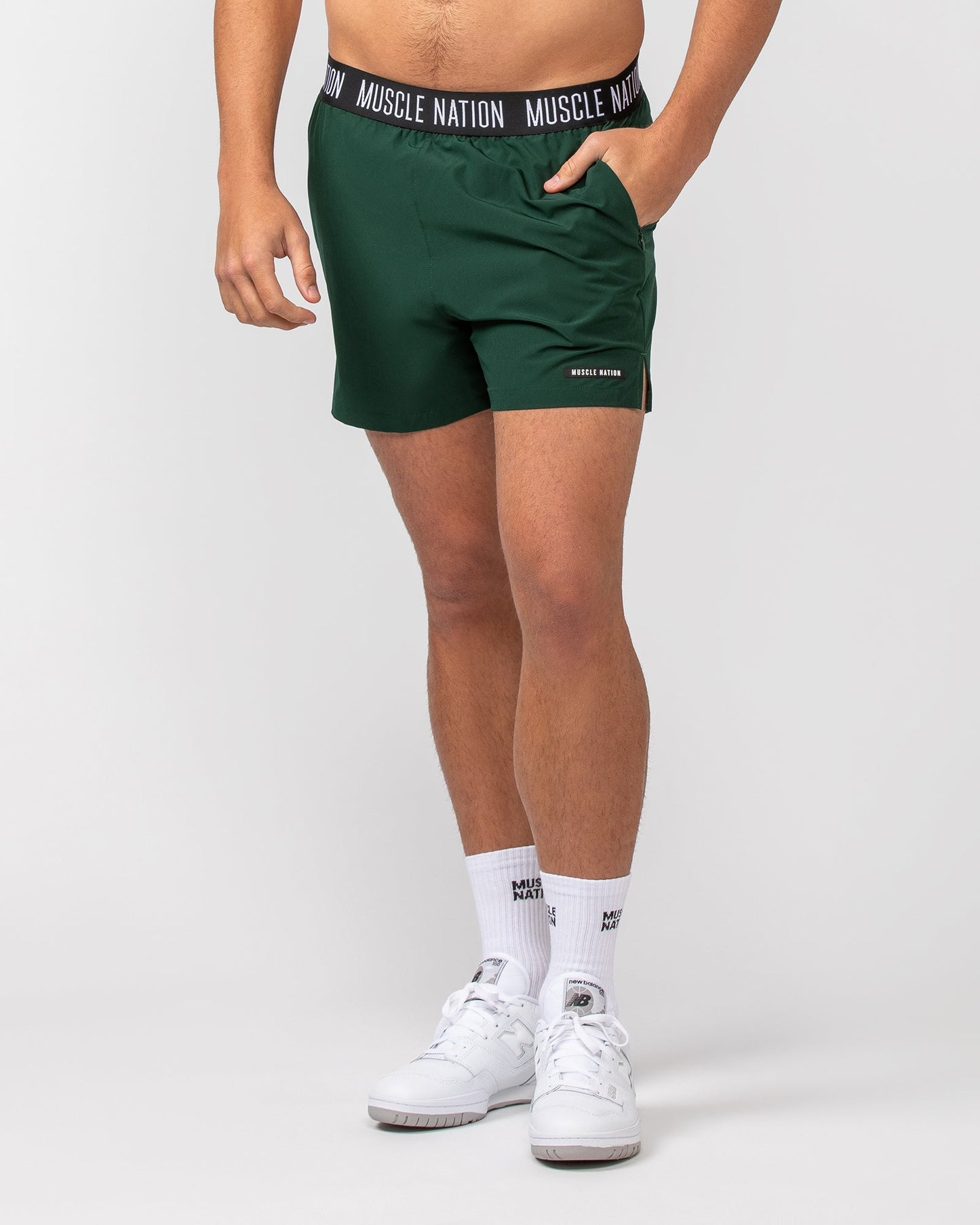 Level Up Training 4" Shorts - Pine-Shorts-S-082434PINE-S-MNAPPRL32551-2-Muscle Nation