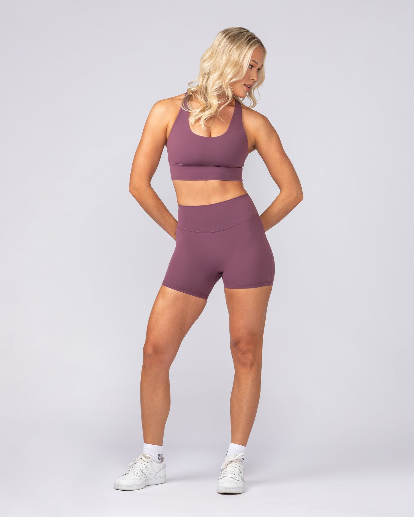 Aura Peachy Invisible Scrunch Midway Shorts - Acai-Shorts-XXS-082505ACAI-XXS-MNAPPRL43732-7-Muscle Nation