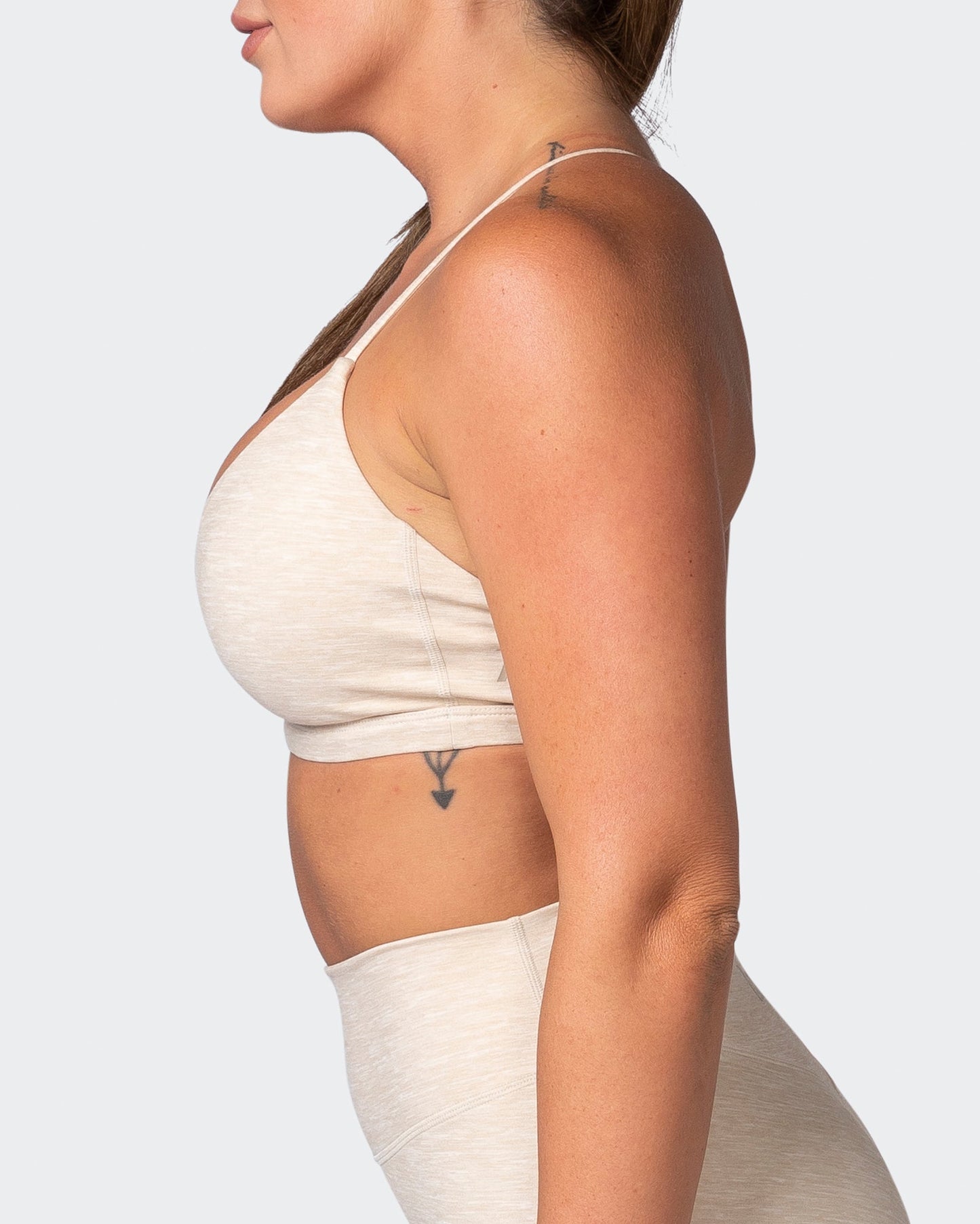 Sun Kissed Bralette - Almond Marl-Bralettes-XS-112215ALMDMAR-XS-MNAPPRL18905-4-Muscle Nation