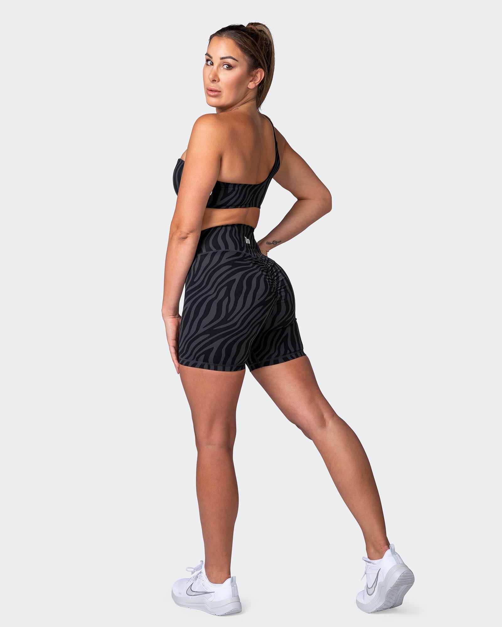 Movement One Shoulder Bralette - Monochrome Zebra Print-Bralettes-XS-112243MCHZEBPR-XS-MNAPPRL19877-7-Muscle Nation