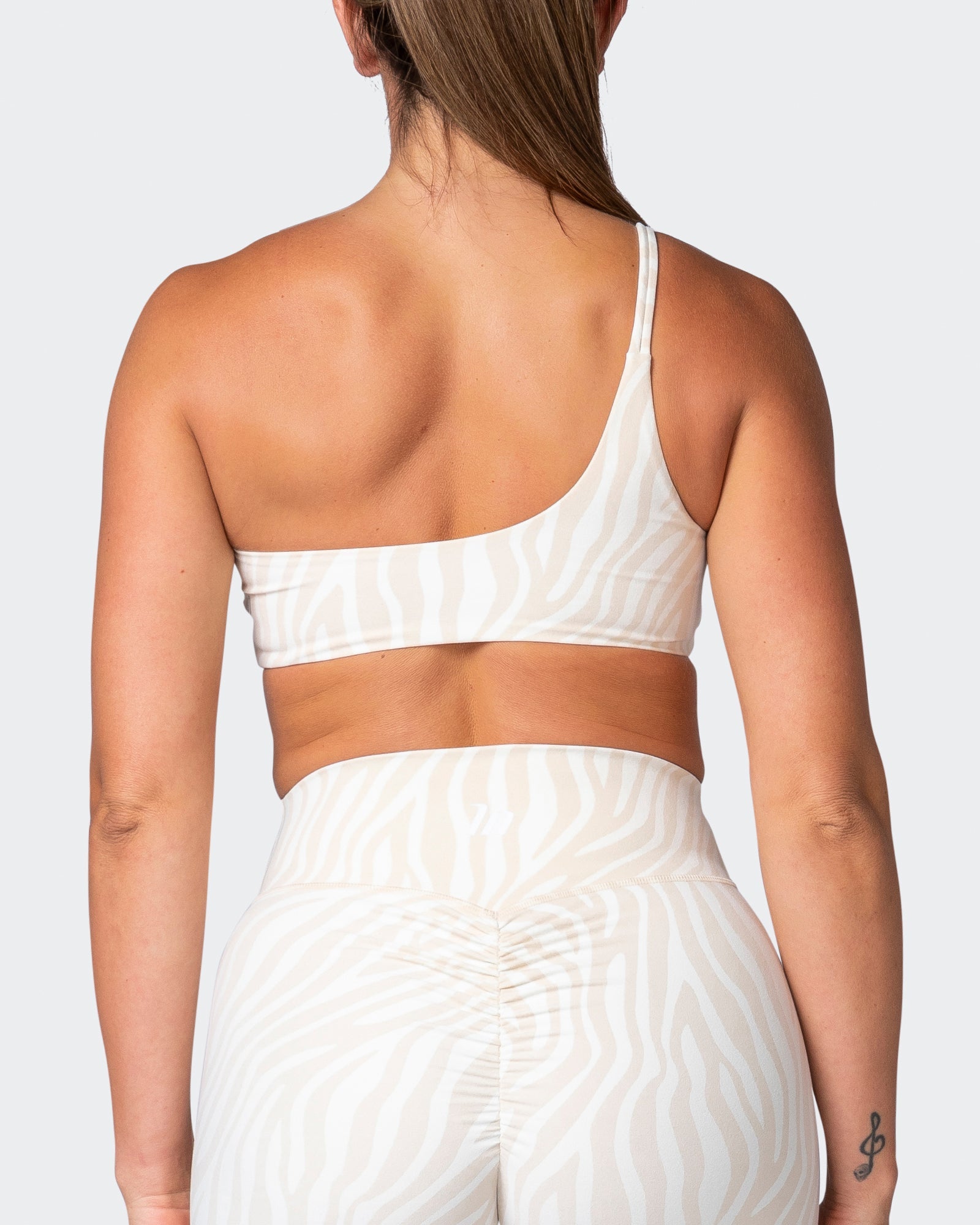 Movement One Shoulder Bralette - Almond Zebra Print-Bralettes-XS-112243ALMZEBPR-XS-MNAPPRL19885-6-Muscle Nation
