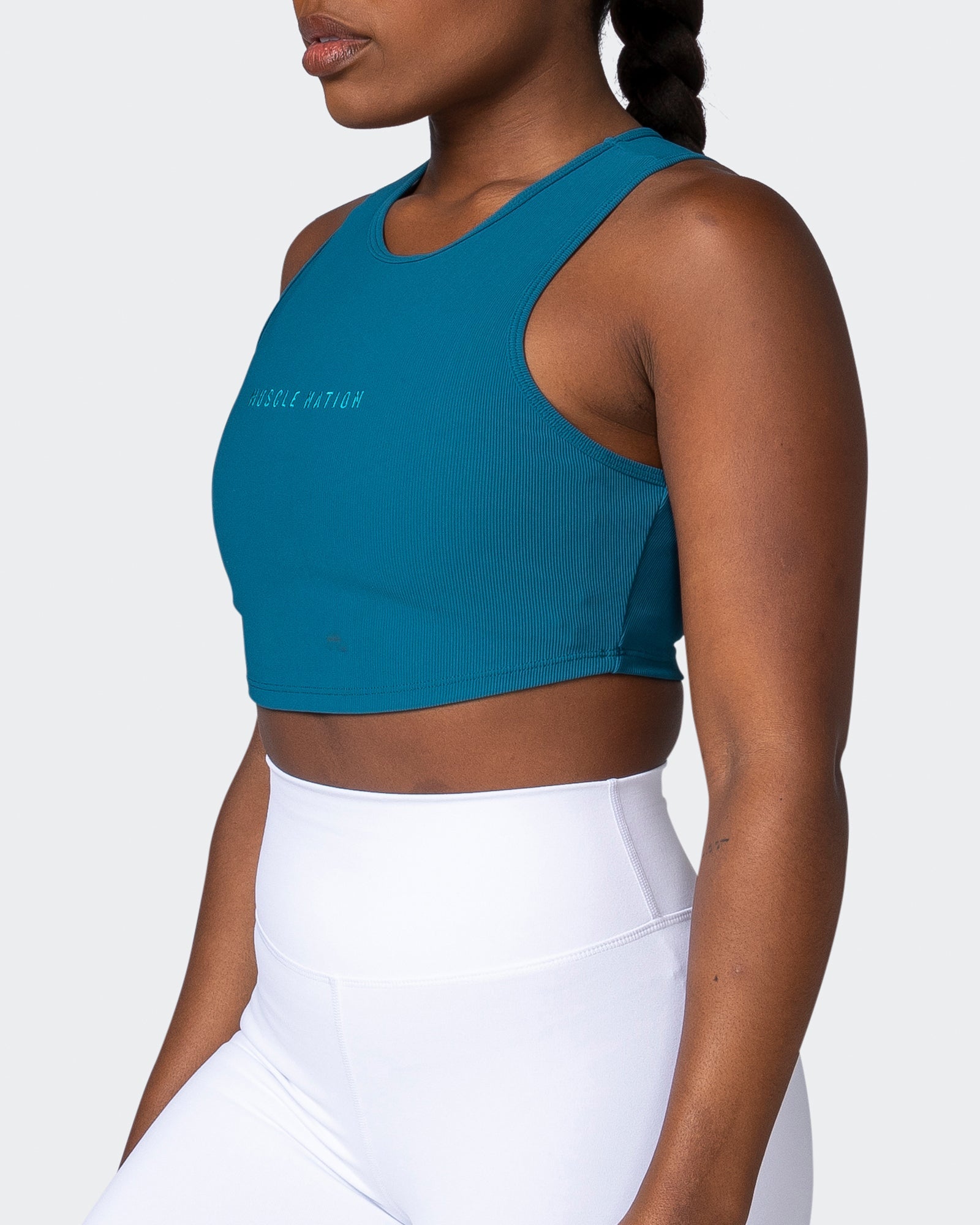 Off Duty Rib Cropped Tank - Marine-Singlets & Tanks-XXS-112230MARINE-XXS-MNAPPRL19342-3-Muscle Nation