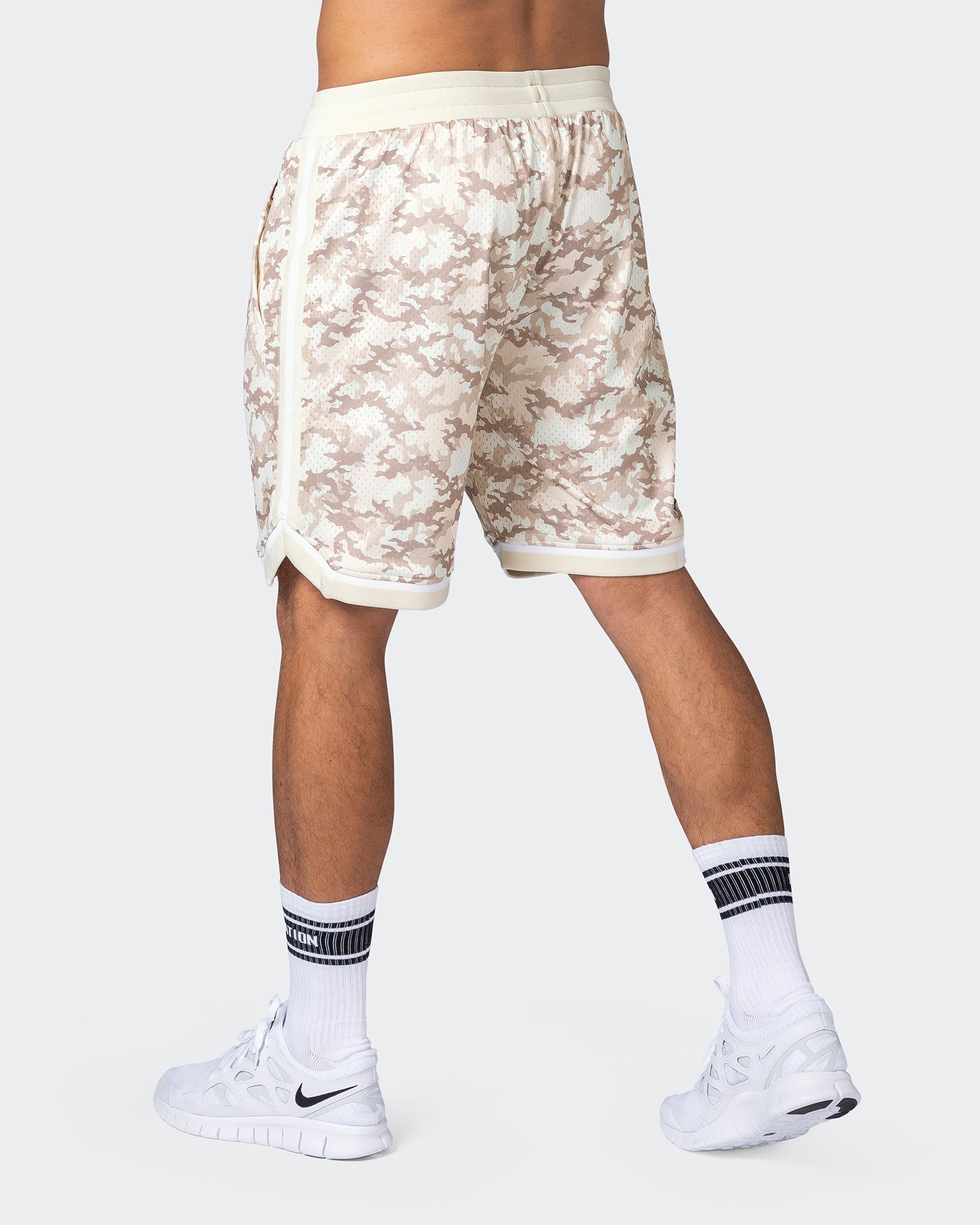 8" Basketball Shorts - Beige Camo Print-Shorts-S-112252BECAMPR-S-MNAPPRL18549-5-Muscle Nation
