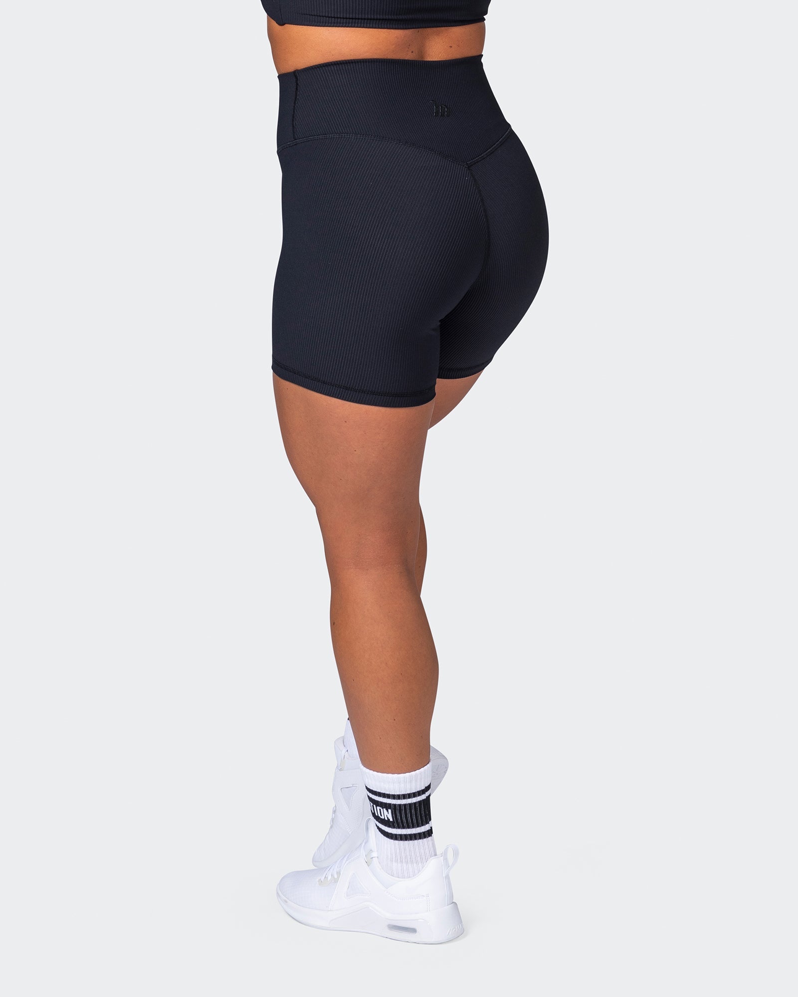 Zero Rise Rib Midway Shorts - Black-Shorts-XXS-112266BLK-XXS-MNAPPRL19530-2-Muscle Nation