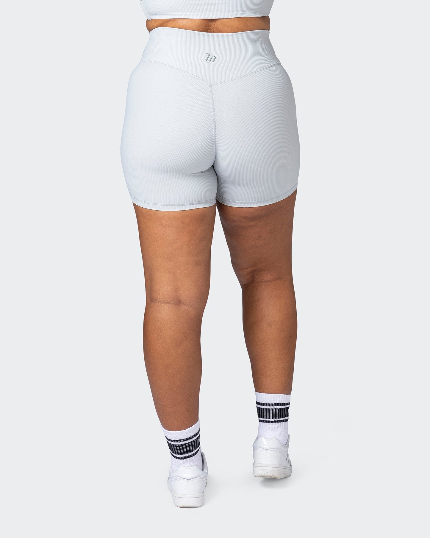 Zero Rise Rib Midway Shorts - Quiet Grey-Shorts-XXS-112266QUTGRY-XXS-MNAPPRL19557-3-Muscle Nation