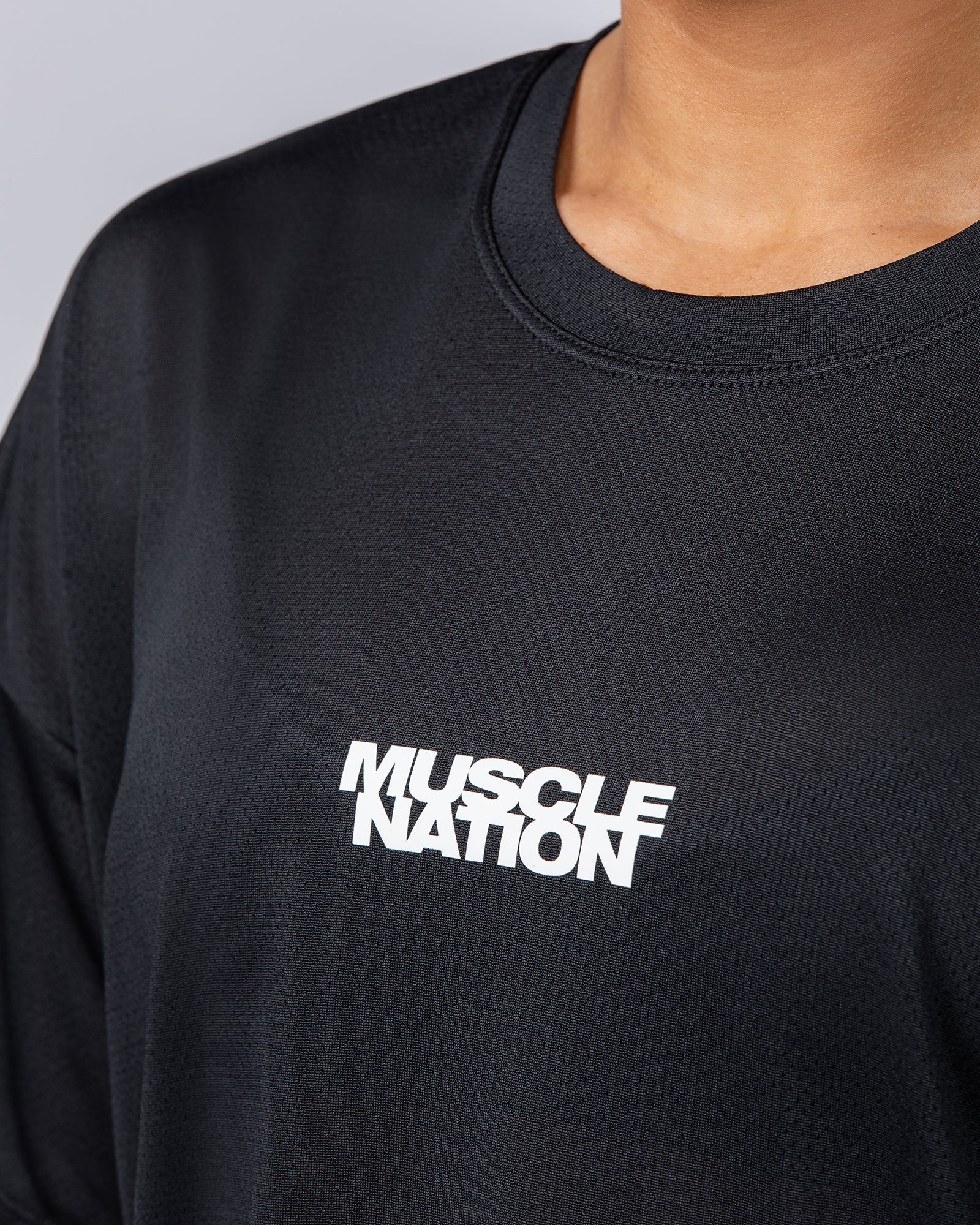 Womens Relaxed Training Tee - Black-T-Shirts-XXS-1124206BLK-XXS-MNAPPRL34495-2-Muscle Nation
