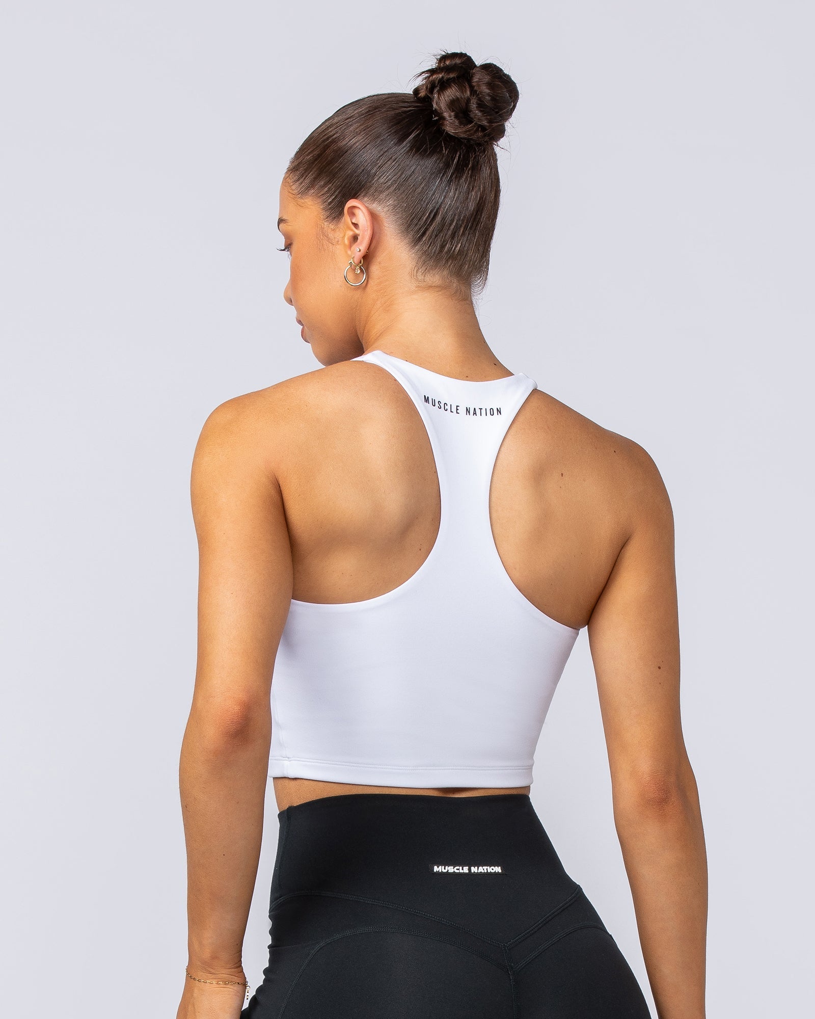 Limitless Cropped Active Tank - White-Singlets & Tanks-XXS-112412WHT-XXS-MNAPPRL33010-5-Muscle Nation