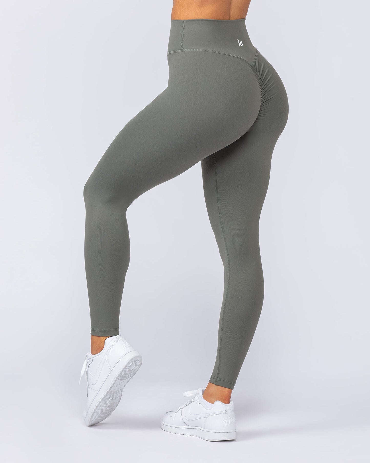 Instinct Scrunch Ankle Length Leggings - Ivy-Leggings-XXS-112459IVY-XXS-MNAPPRL33829-1-Muscle Nation