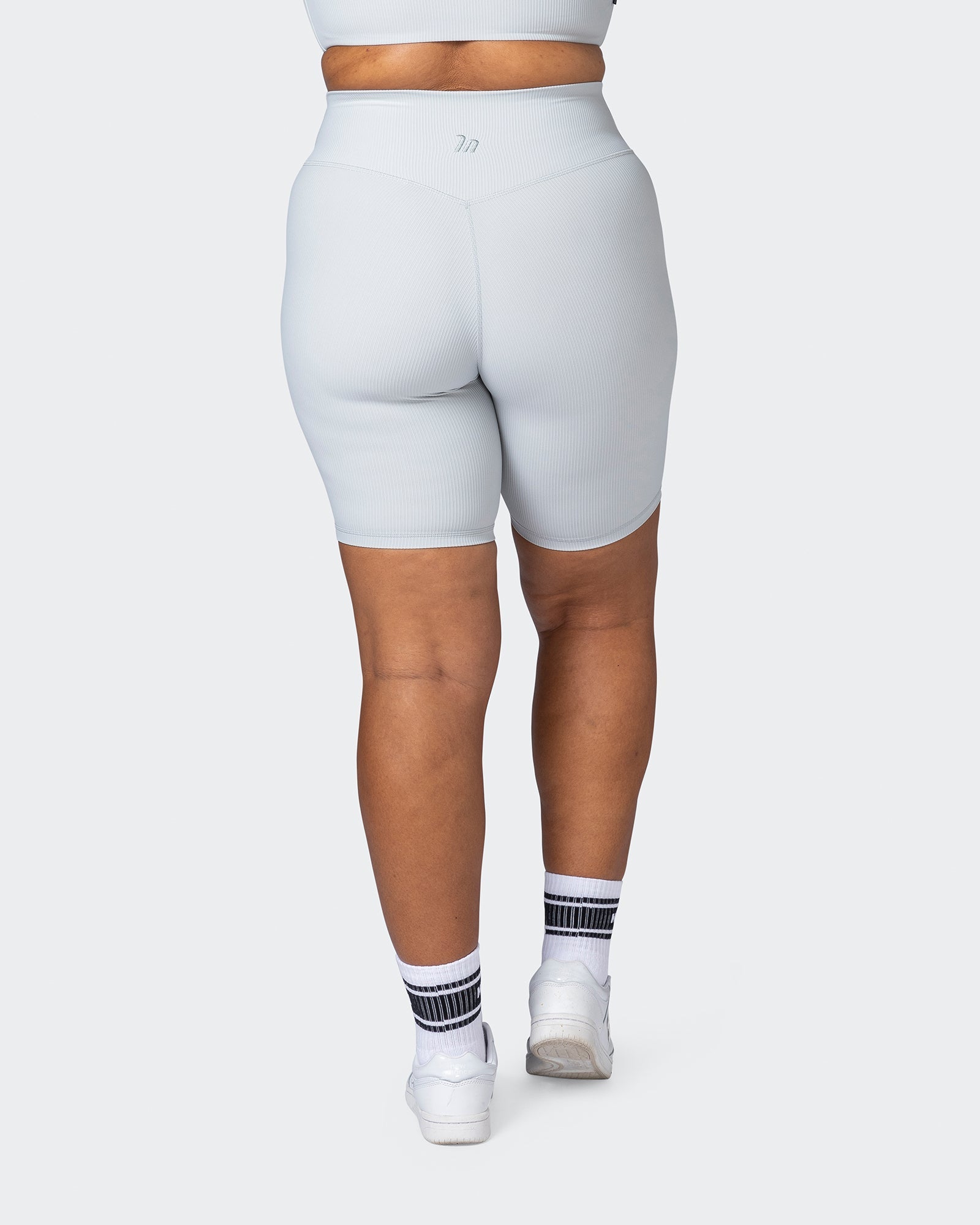 Zero Rise Rib Referee Length Shorts - Quiet Grey-Shorts-XXS-112267QUTGRY-XXS-MNAPPRL19602-6-Muscle Nation