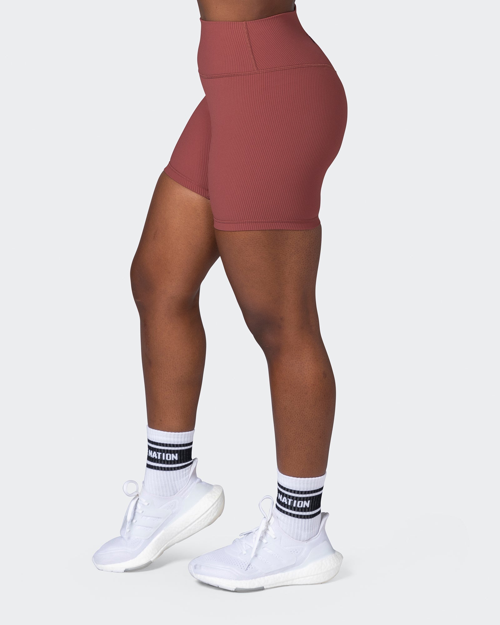 Zero Rise Rib Midway Shorts - Maple-Shorts-XXS-112266MAPLE-XXS-MNAPPRL19548-4-Muscle Nation