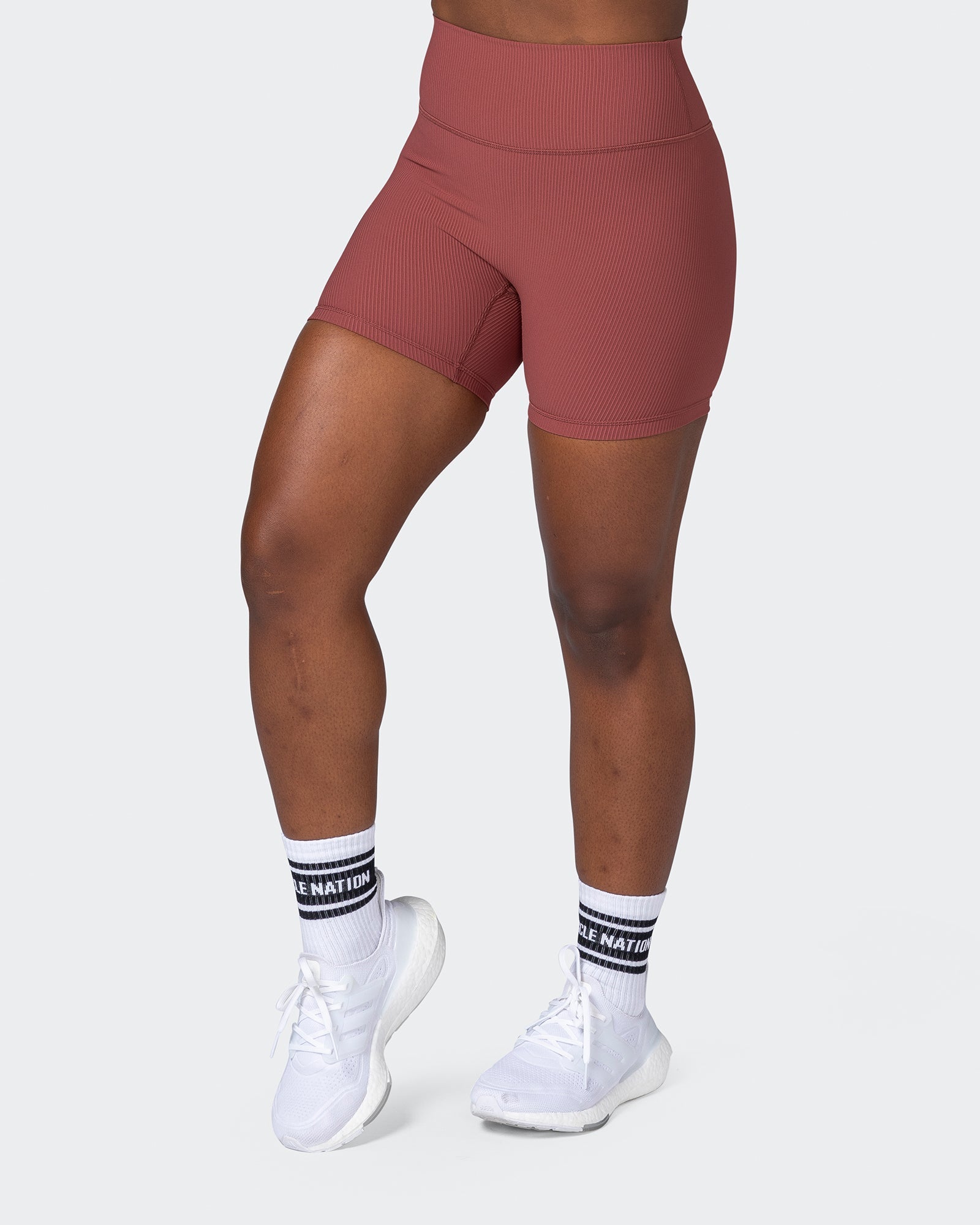 Zero Rise Rib Midway Shorts - Maple-Shorts-XXS-112266MAPLE-XXS-MNAPPRL19548-3-Muscle Nation