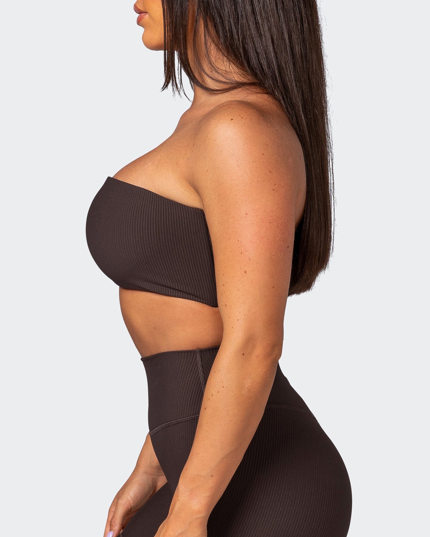 Ribbed Bandeau - Cocoa-Sports Bras-XS-112263COCOA-XS-MNAPPRL19413-4-Muscle Nation