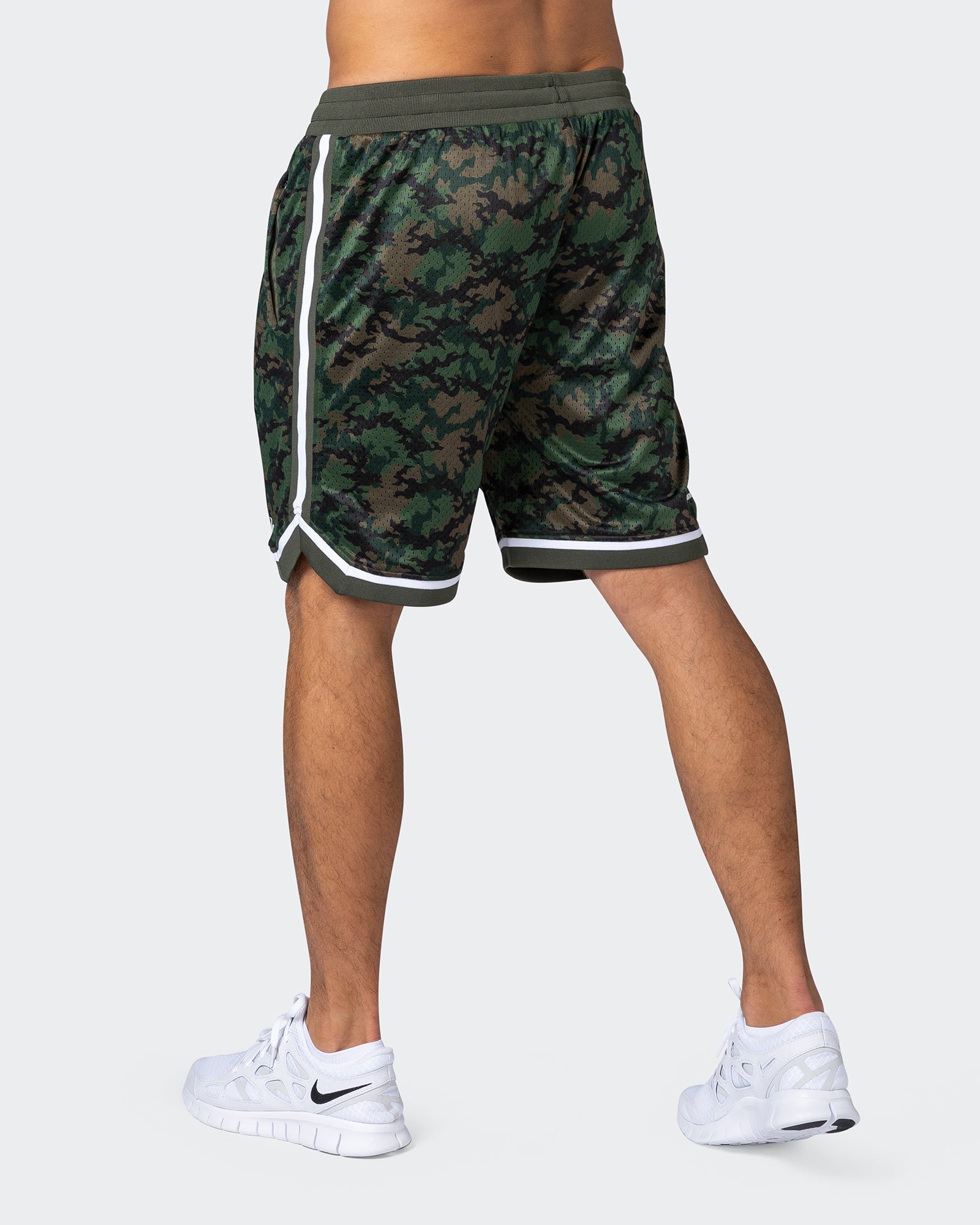8" Basketball Shorts - Dark Khaki Camo Print-Shorts-S-112252DKCAMPR-S-MNAPPRL18563-5-Muscle Nation