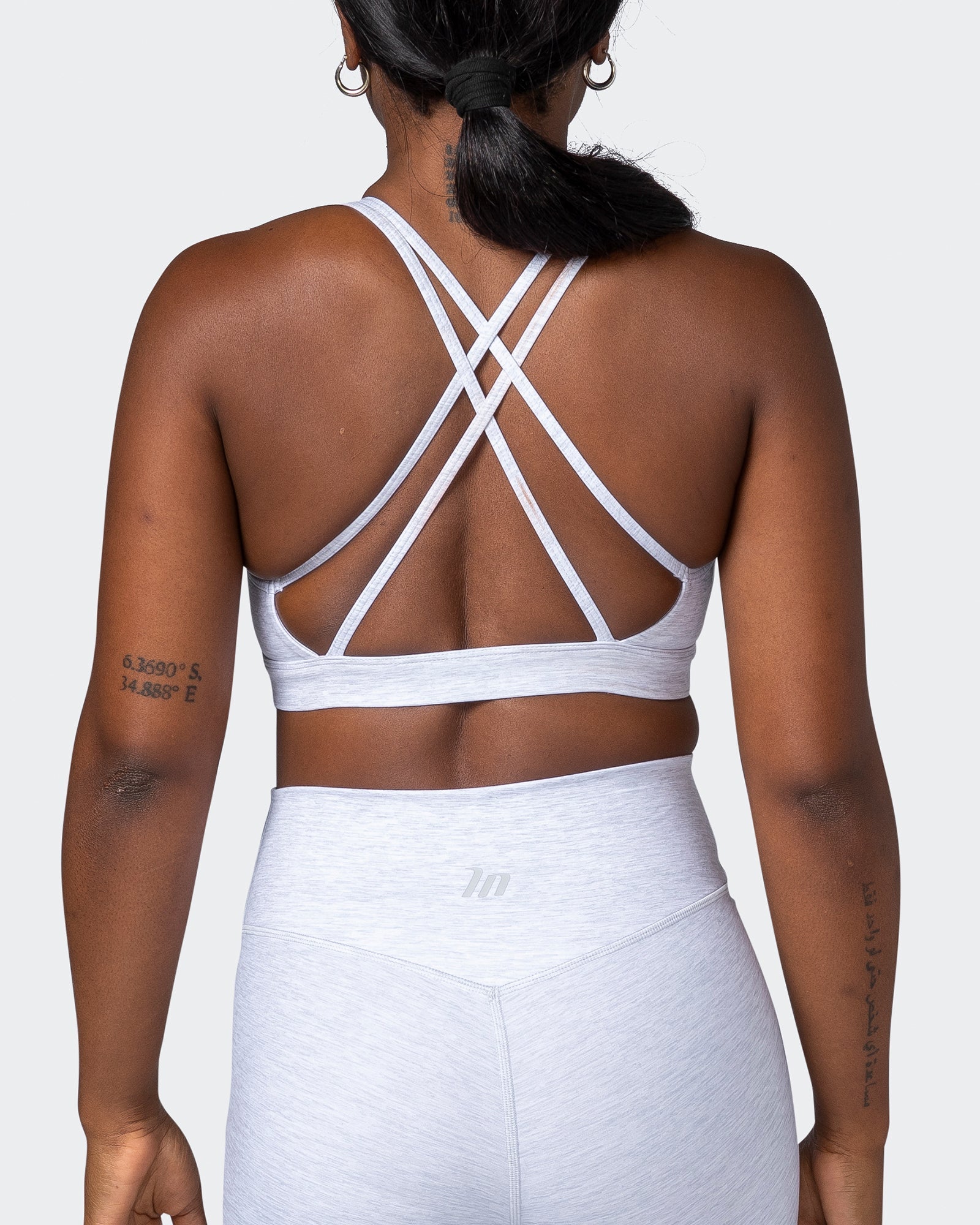 Aim High Bra - White Grey Marl-Sports Bras-XS-112217WHTGMRL-XS-MNAPPRL18995-6-Muscle Nation