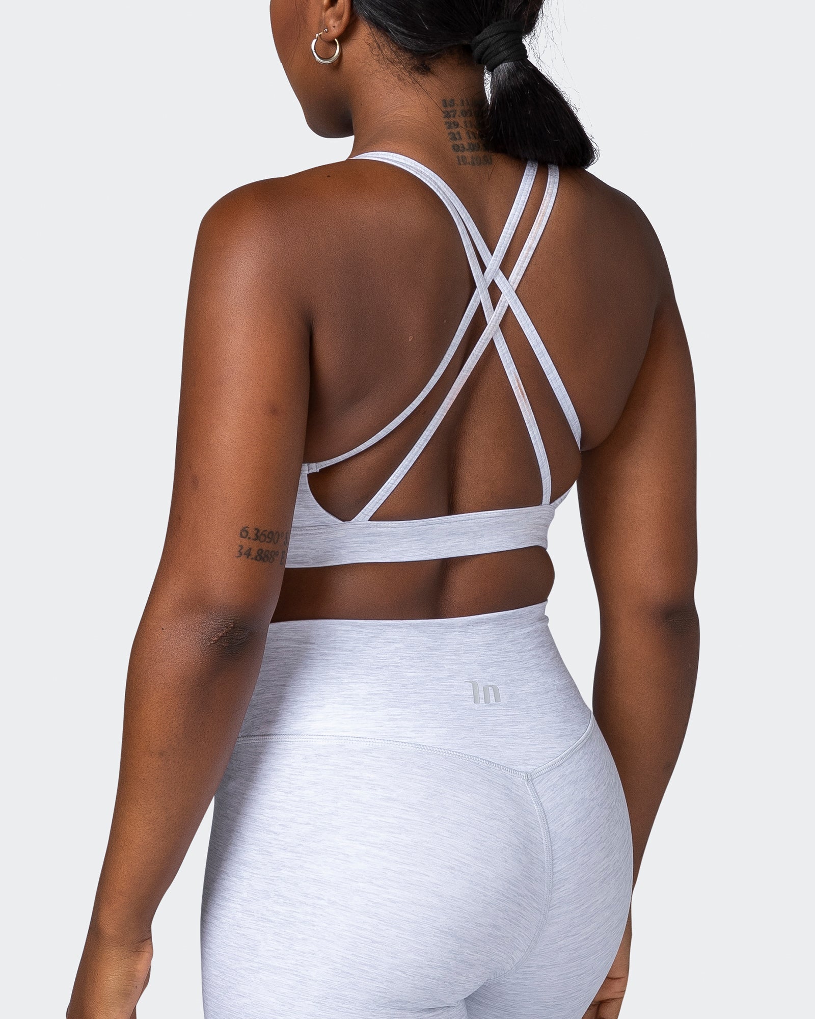 Aim High Bra - White Grey Marl-Sports Bras-XS-112217WHTGMRL-XS-MNAPPRL18995-5-Muscle Nation